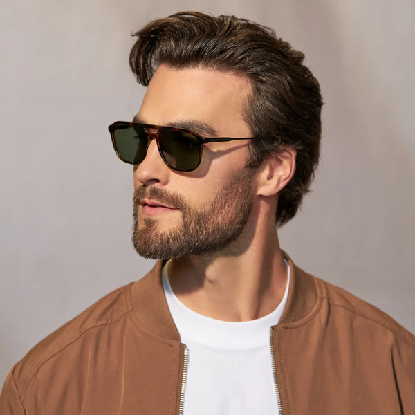 Gage | Polarized - Brown Tortoise / Smoke Green Lens