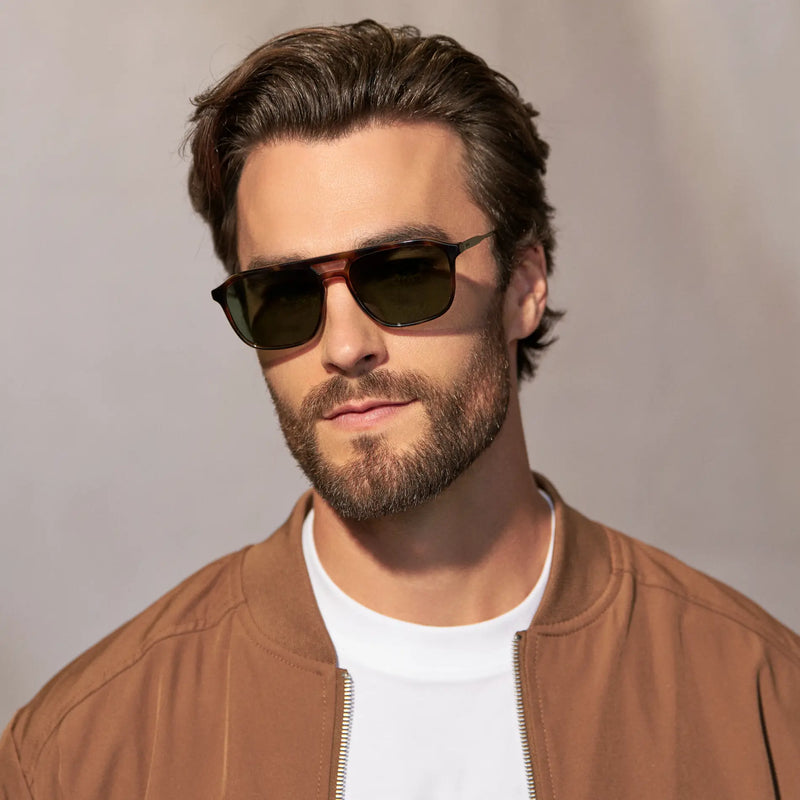 Gage | Polarized - Brown Tortoise / Smoke Green Lens