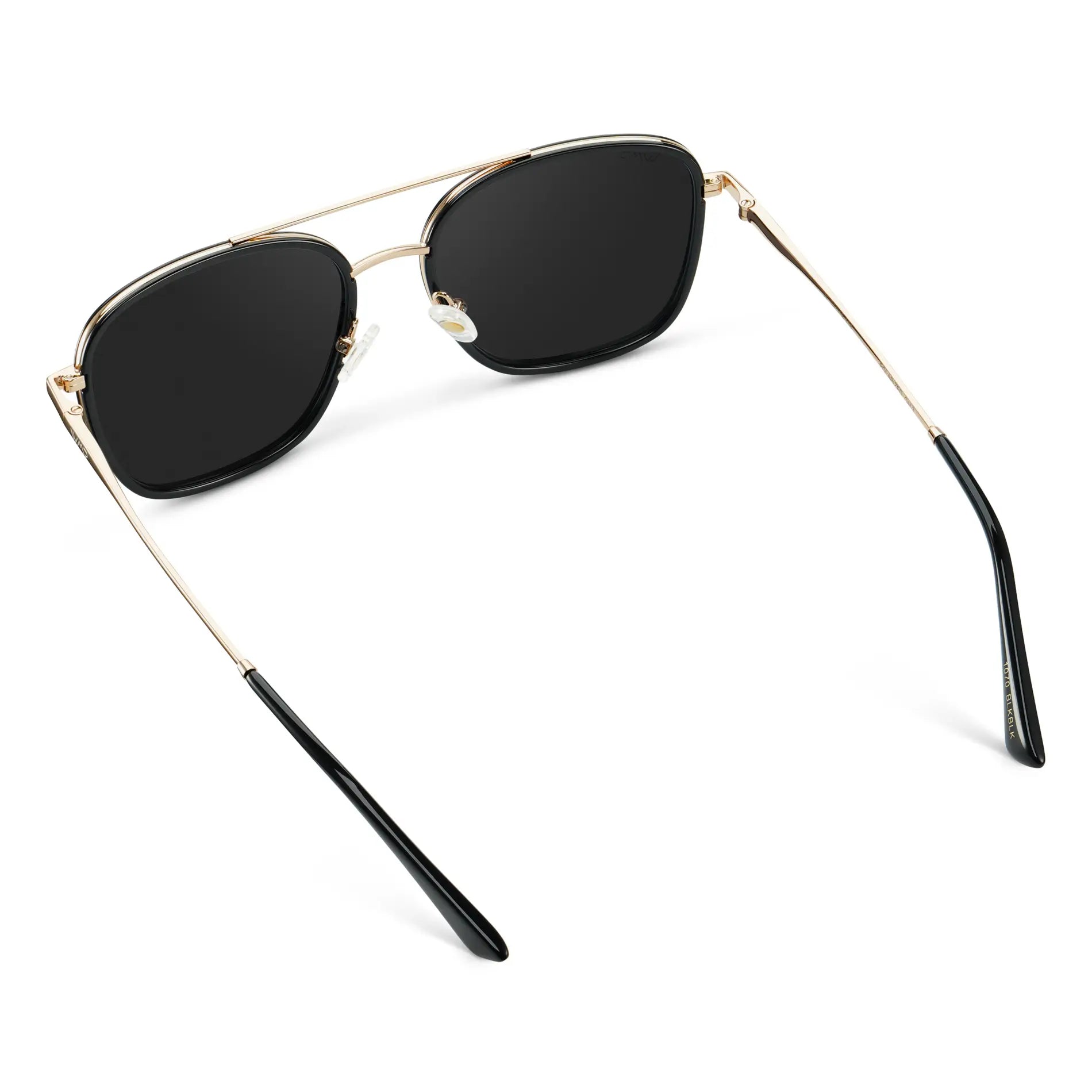 Black / Black Lens || Women's Black Aviator Metal Frame Sunglasses with Black Polarized Lenses