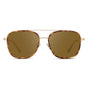 Honeycomb Tortoise / Amber || Women's Oversized Prescription Sunglasses with Honeycomb Tortoise Acetate Frame, Gold Stainless Steel Temples and Amber Prescription Lens