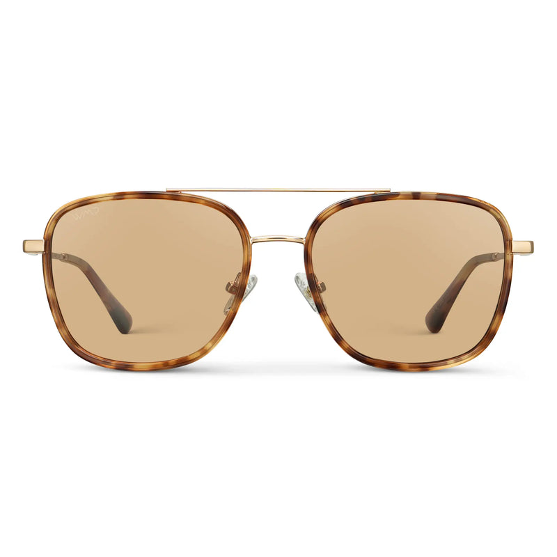 Gia | Polarized - Honeycomb Tortoise / Gold Tinted Lens