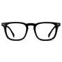 Black || Men's Rectangular Prescription Glasses with Black Frame and Clear Lenses on a white background