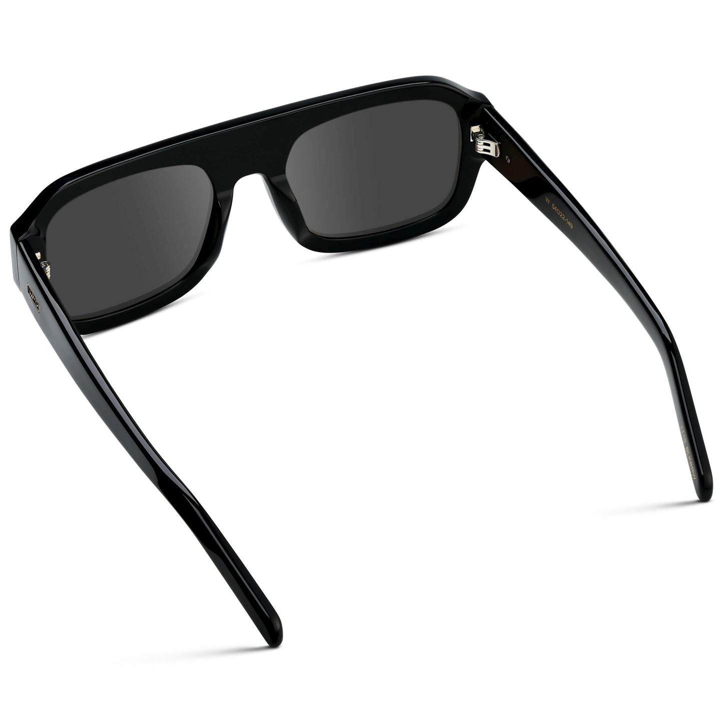 Black / Grey || Women's Chunky Rectangular Prescription Sunglasses with Black Acetate Frame and Grey Prescription Lens