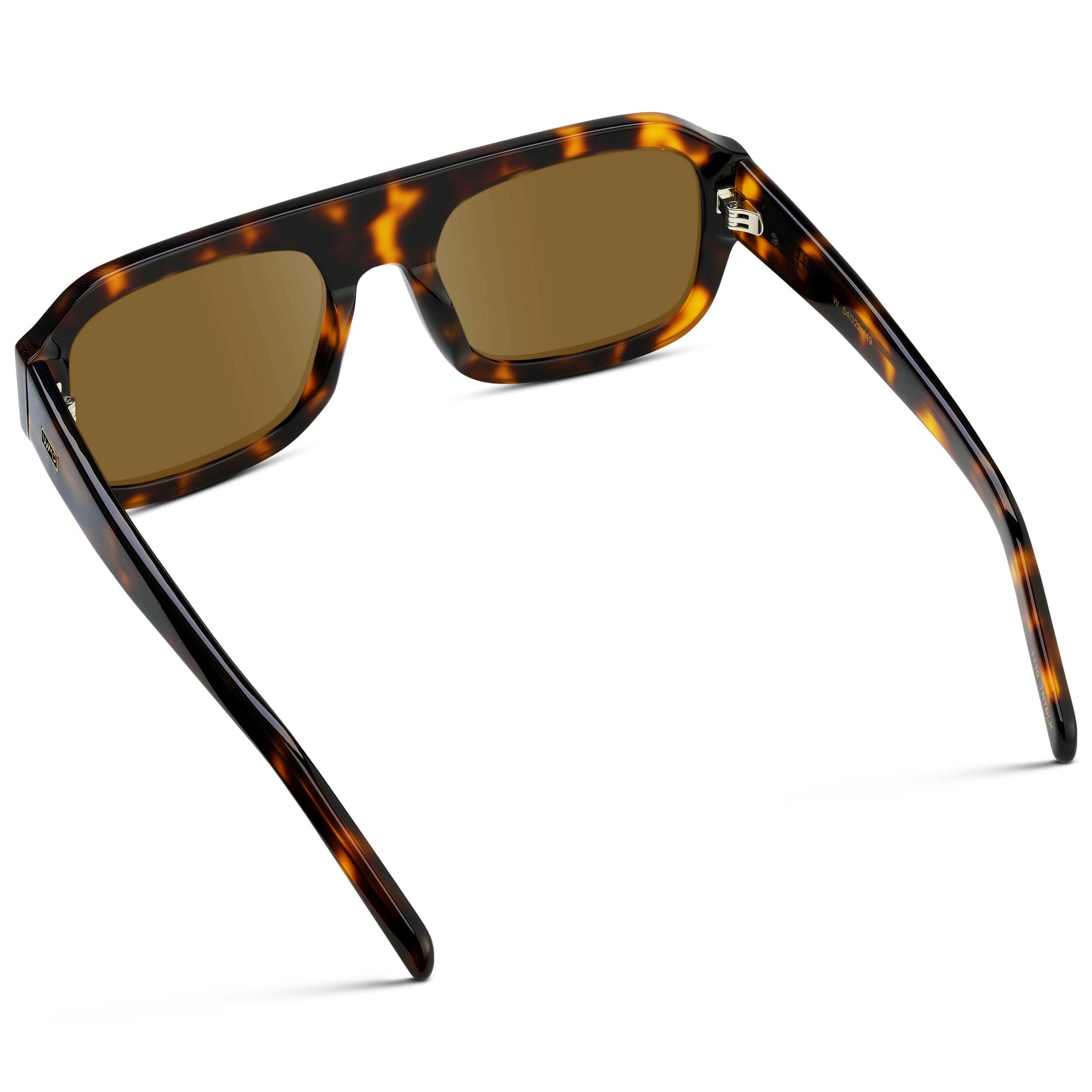 Brown Tortoise / Amber || Women's Chunky Rectangular Prescription Sunglasses with Brown Tortoise Acetate Frame and Amber Prescription Lens