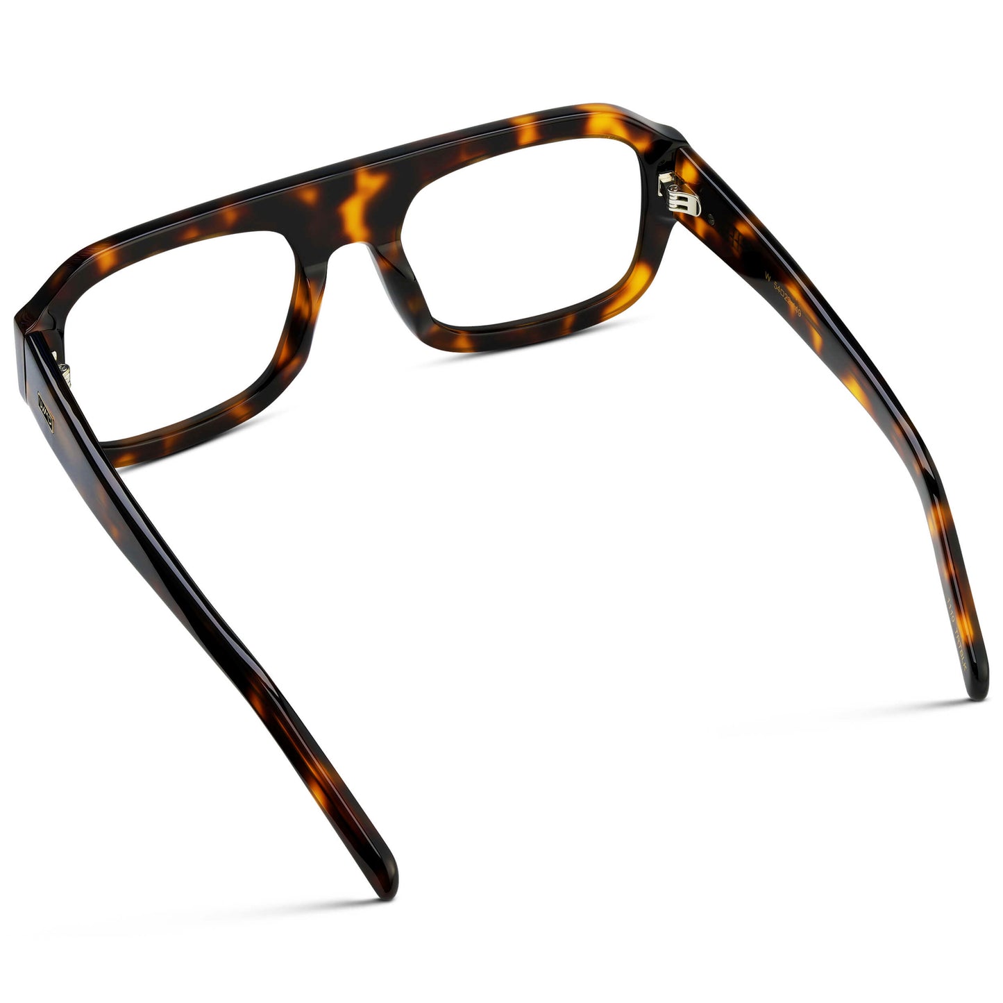 Brown Tortoise || Women's Chunky Rectangular Eyeglasses with Brown Tortoise Acetate Frame and Clear Prescription Lens