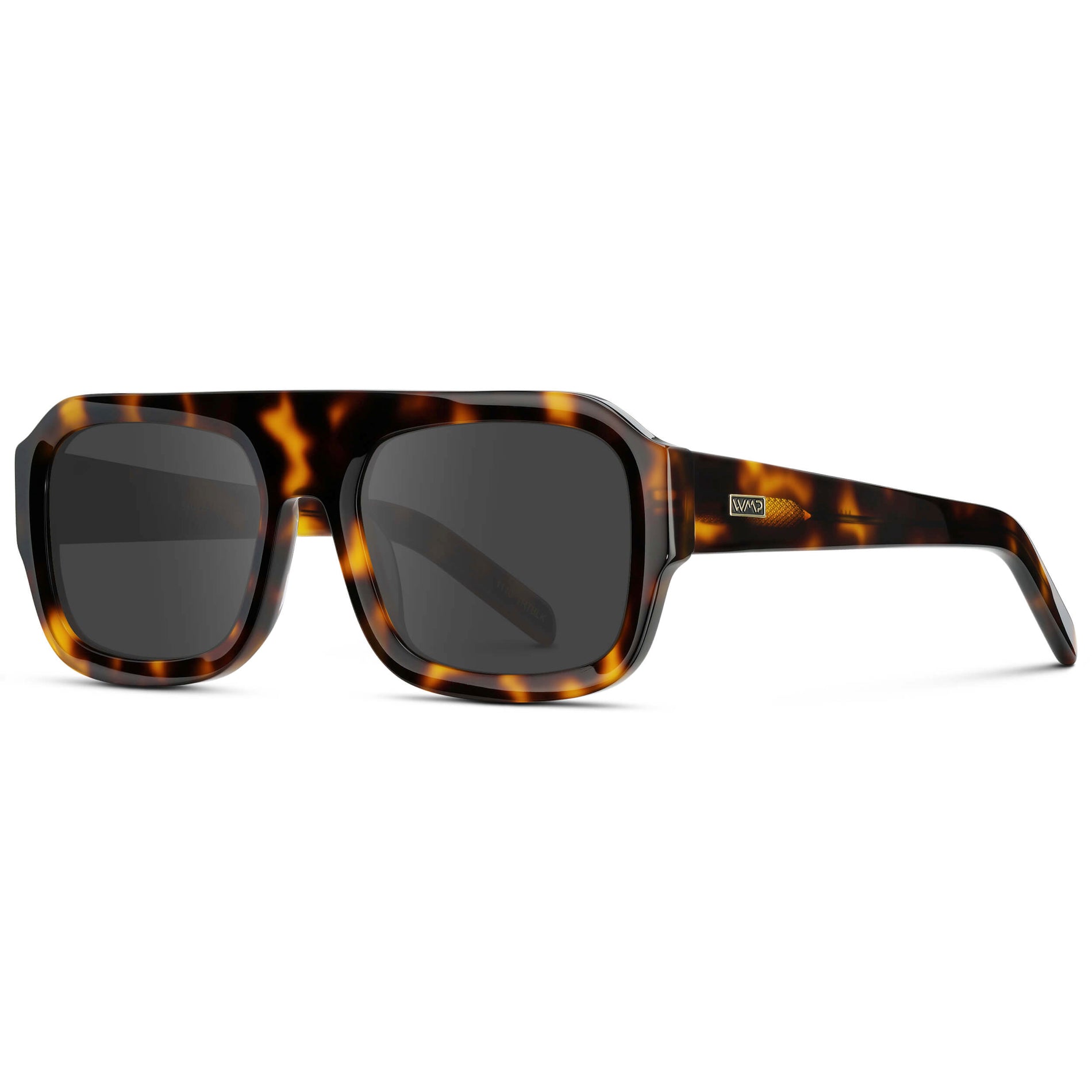 Brown Tortoise / Grey || Women's Chunky Rectangular Prescription Sunglasses with Brown Tortoise Acetate Frame and Grey Prescription Lens