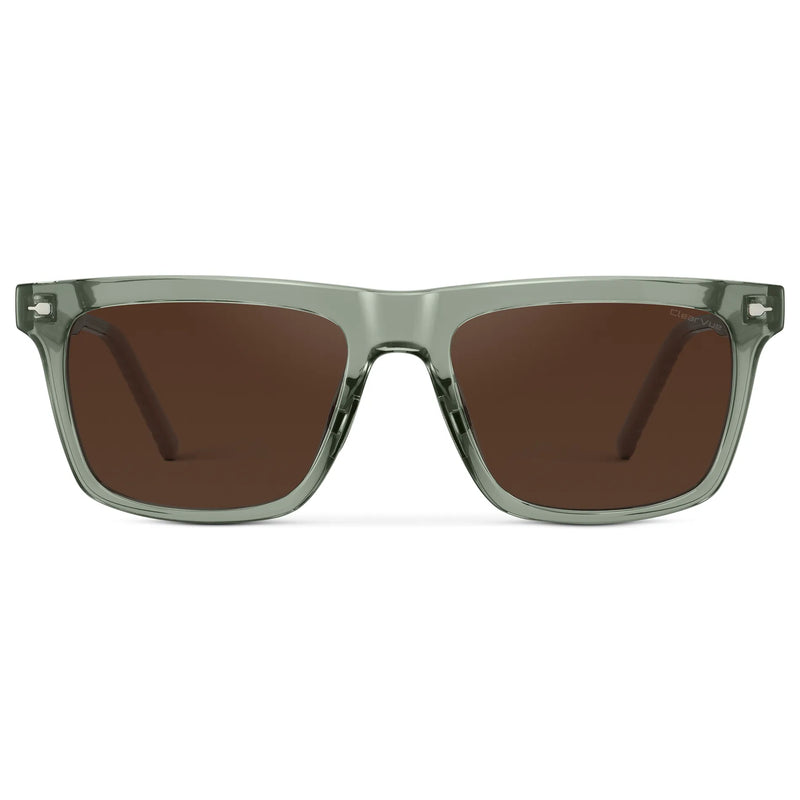 Hart | Polarized - Sage Green / Dark Brown Lens