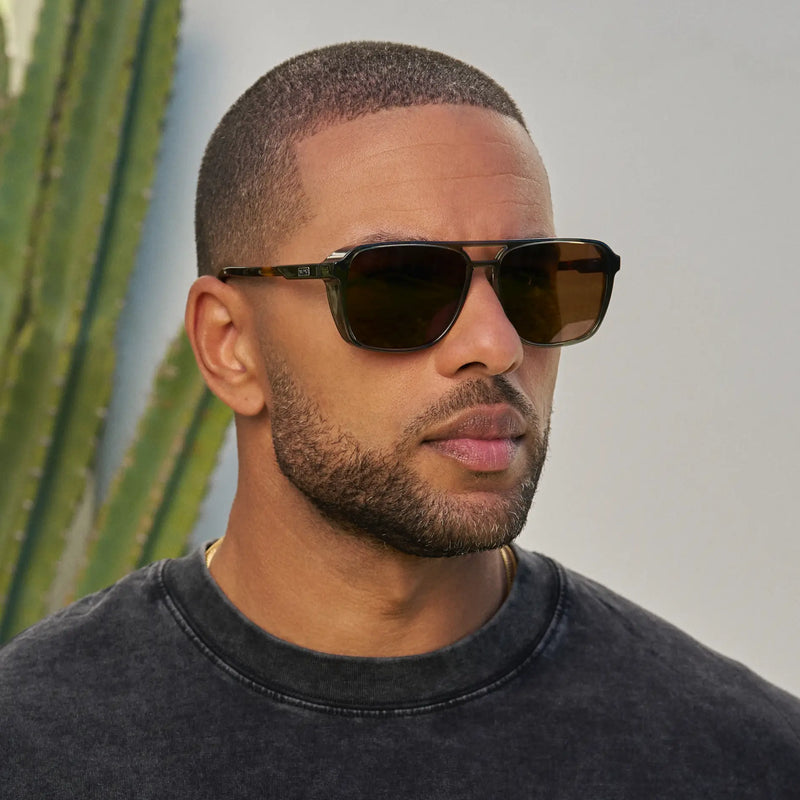 Harvey | Polarized - Tortoise Sage / Dark Brown Lens