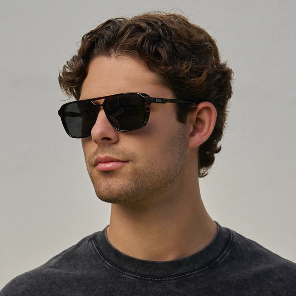 Harvey | Polarized - Obsidian Gold Tortoise / Triple Black Lens