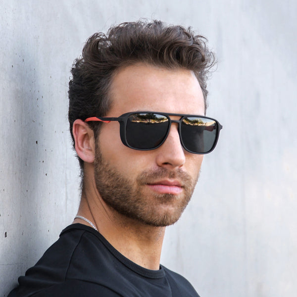Harvey | Polarized - Black Frame/Red Tips