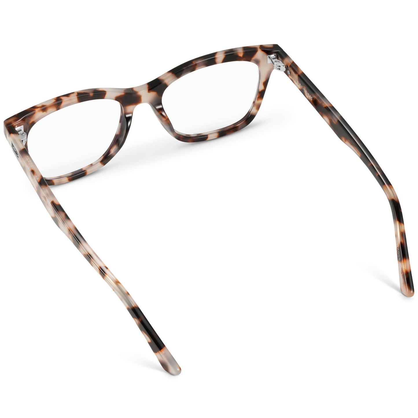 Blush Pink Tortoise || Women's retro cat-eye blush pink tortoise frame with clear blue light blocking lens
