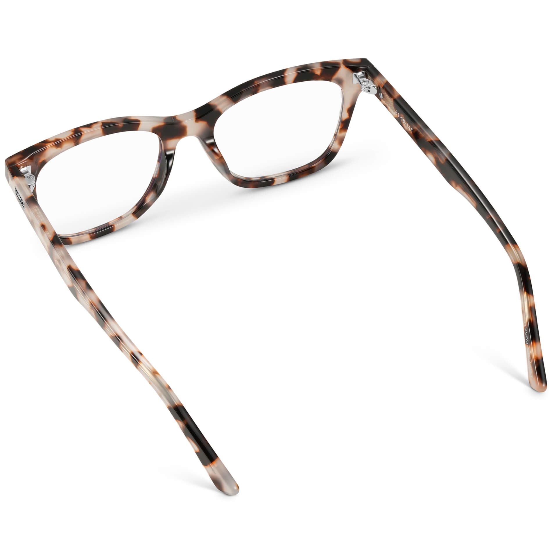 Blush Pink Tortoise || Women's retro cat-eye blush pink tortoise frame with clear blue light blocking lens