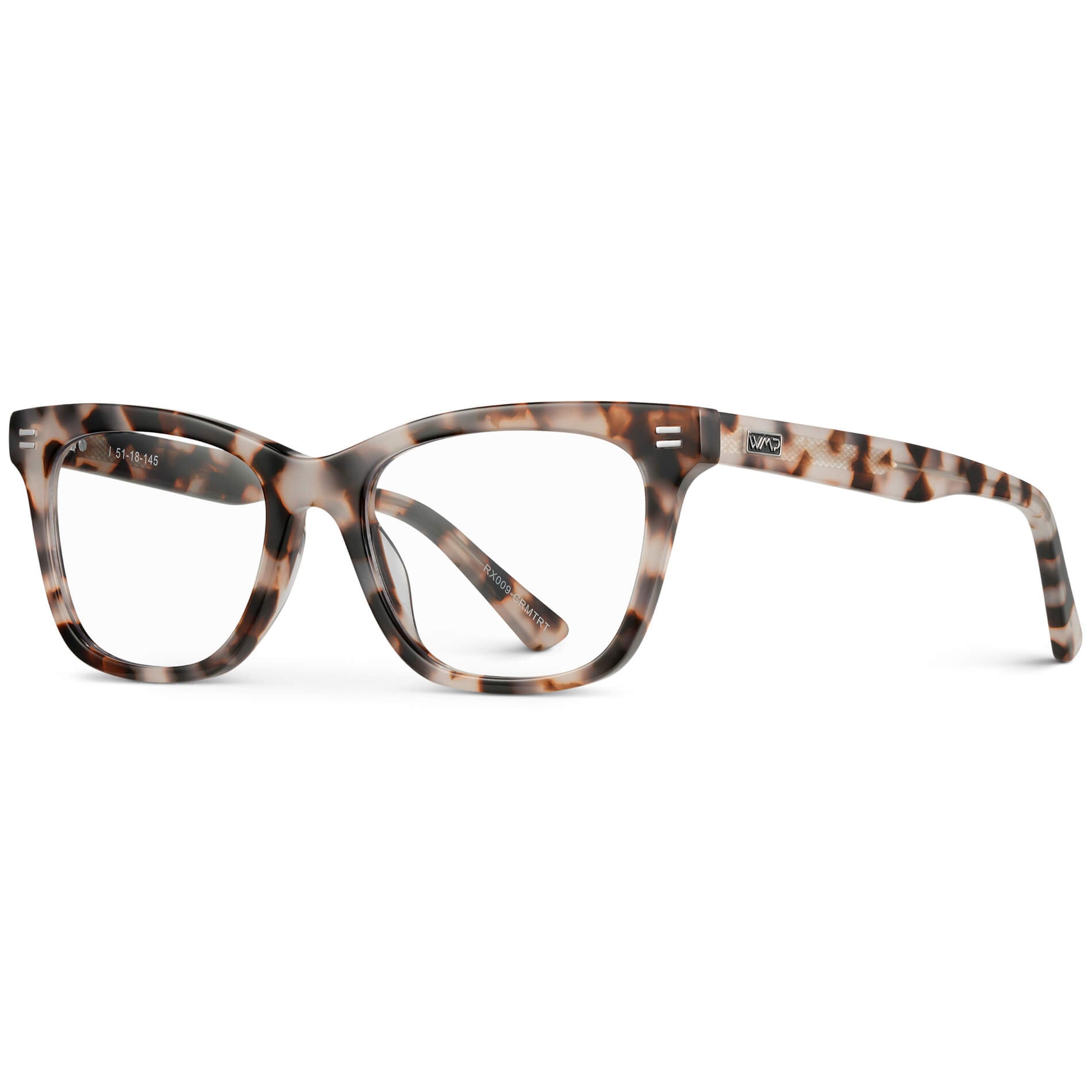 Blush Pink Tortoise || Women's retro cat-eye blush pink tortoise frame with clear blue light blocking lens