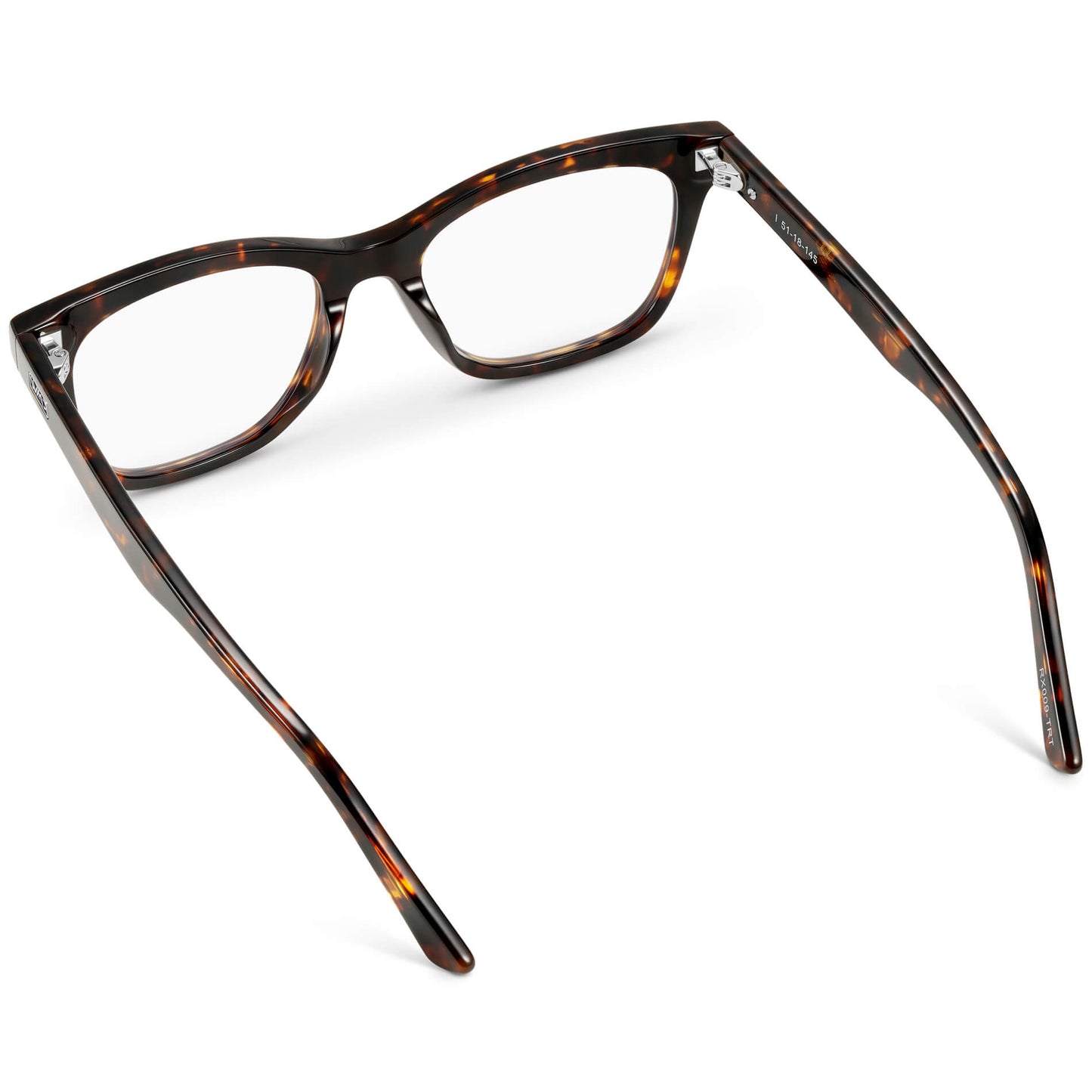 Brown Tortoise || Women's retro cat-eye brown tortoise frames with clear blue light blocking lens