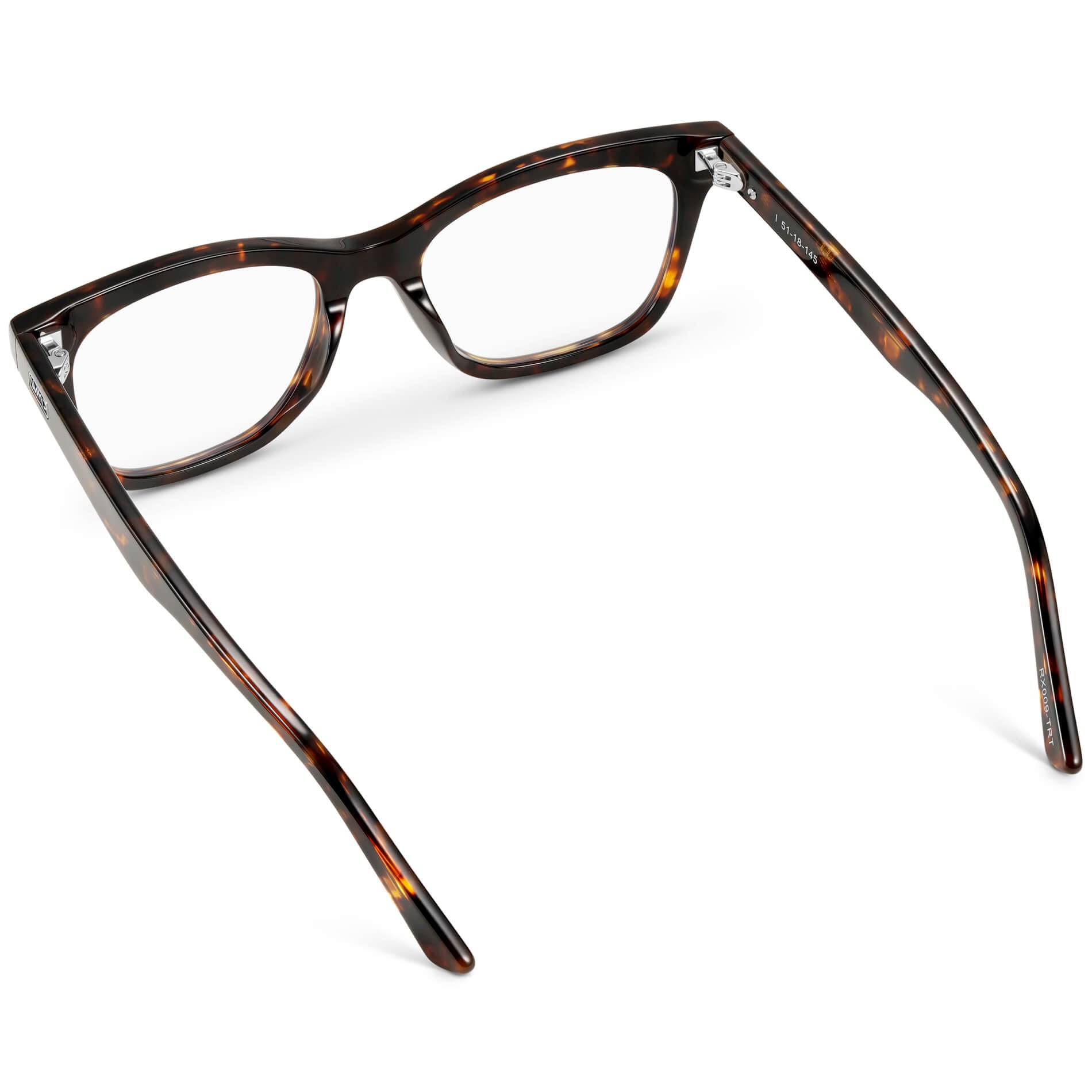 Brown Tortoise || Women's retro cat-eye brown tortoise frames with clear blue light blocking lens
