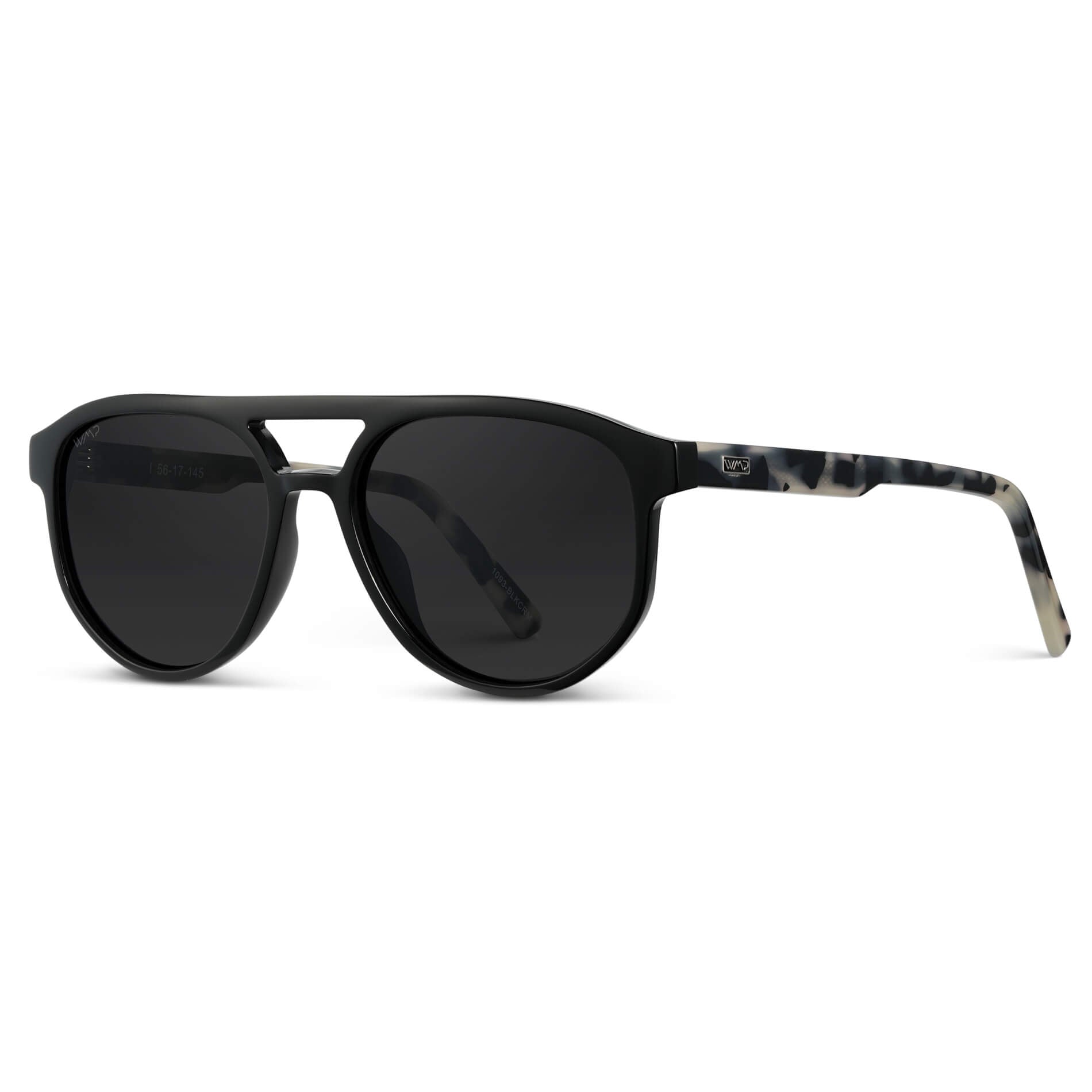 Black Beige Tortoise / Black Lens