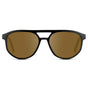 Black Beige Tortoise / Amber || Front view of Men's Modern Aviator Prescription Sunglasses with Black Acetate Frame and Brown Prescription Lens