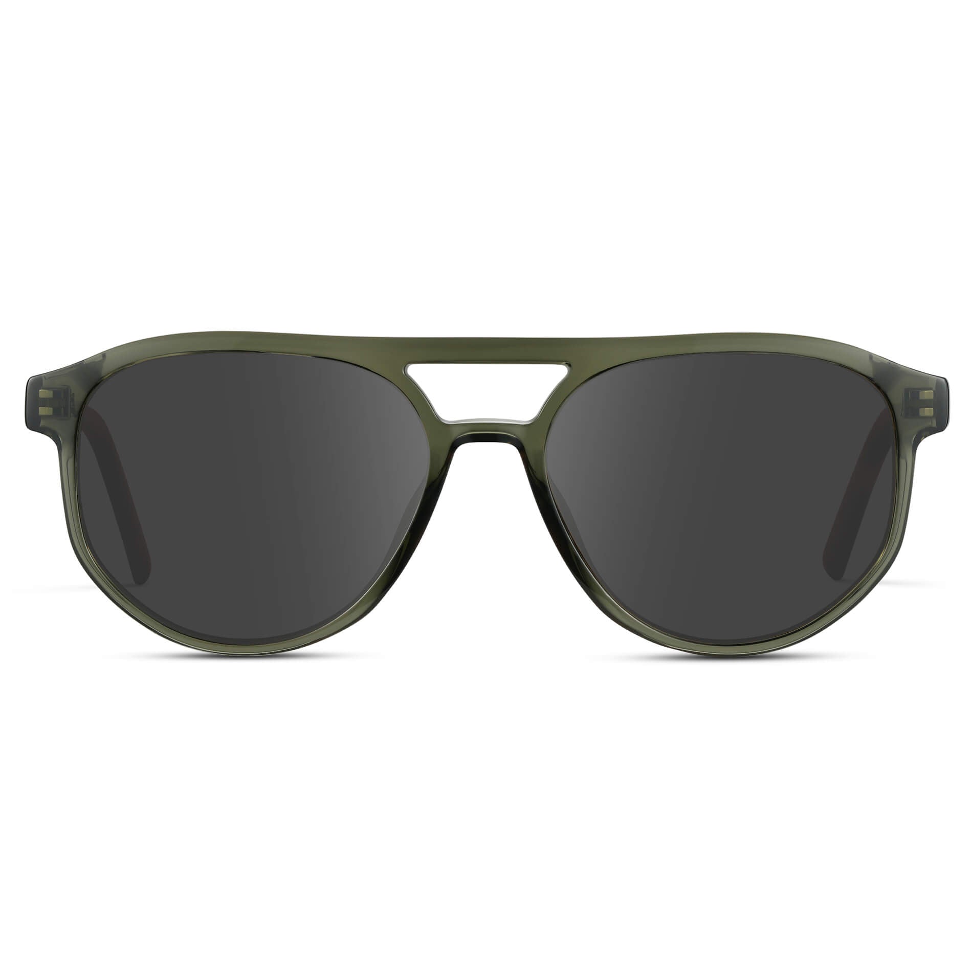 Tortoise Sage / Grey || Modern Aviator Green Acetate Frame with Grey Prescription Lens