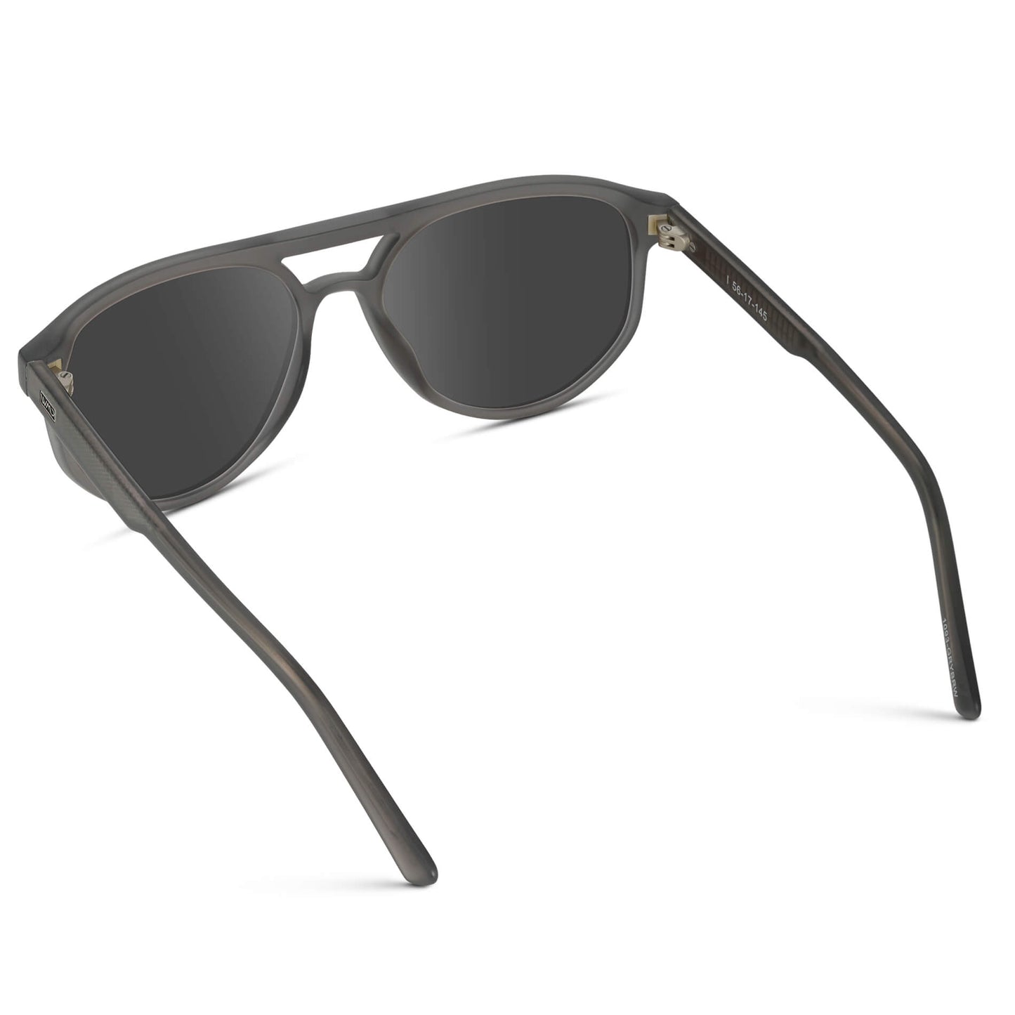 Frosted Graphite / Grey || Modern Aviator Grey Acetate Frame with Grey Prescription Lens