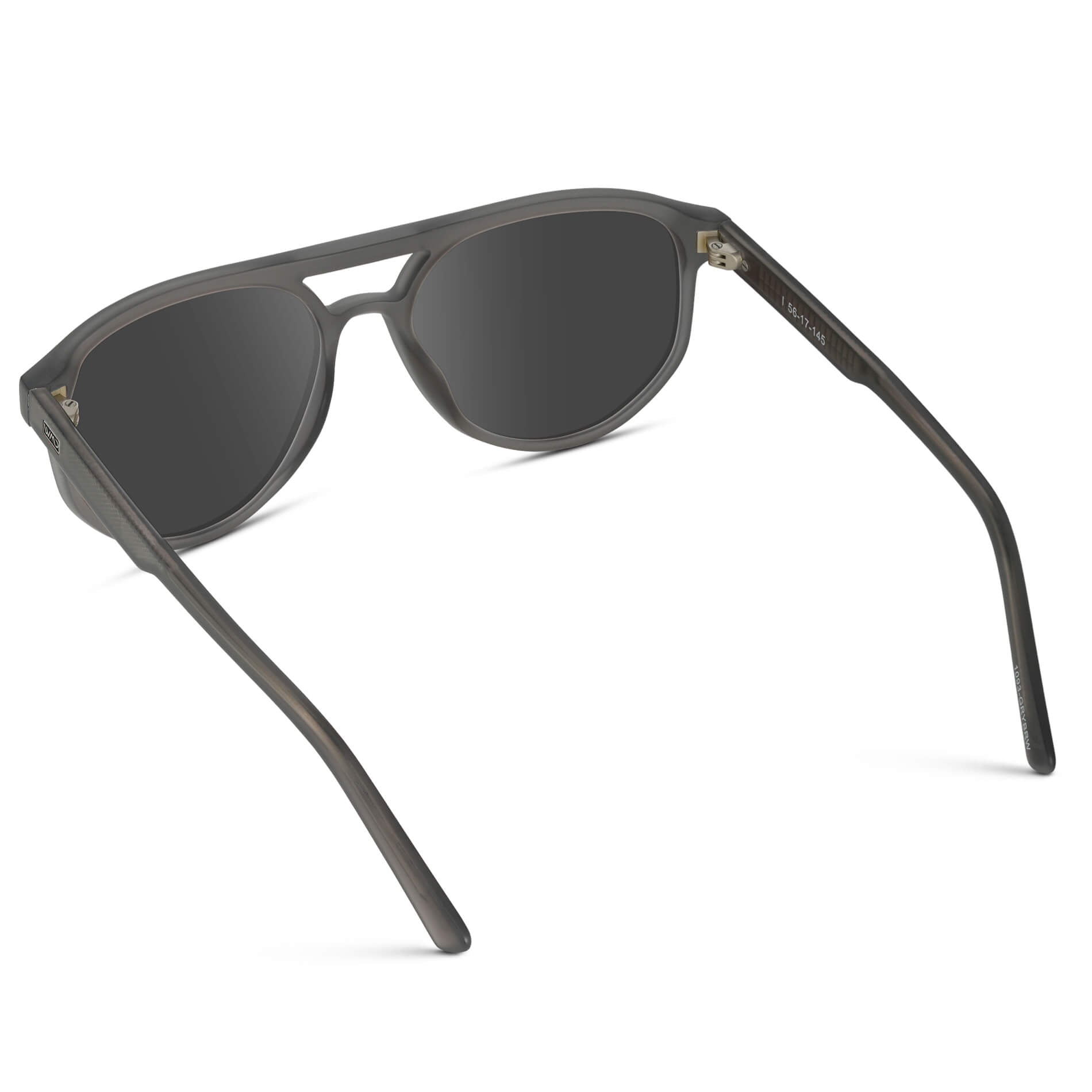 Frosted Graphite / Grey || Modern Aviator Grey Acetate Frame with Grey Prescription Lens