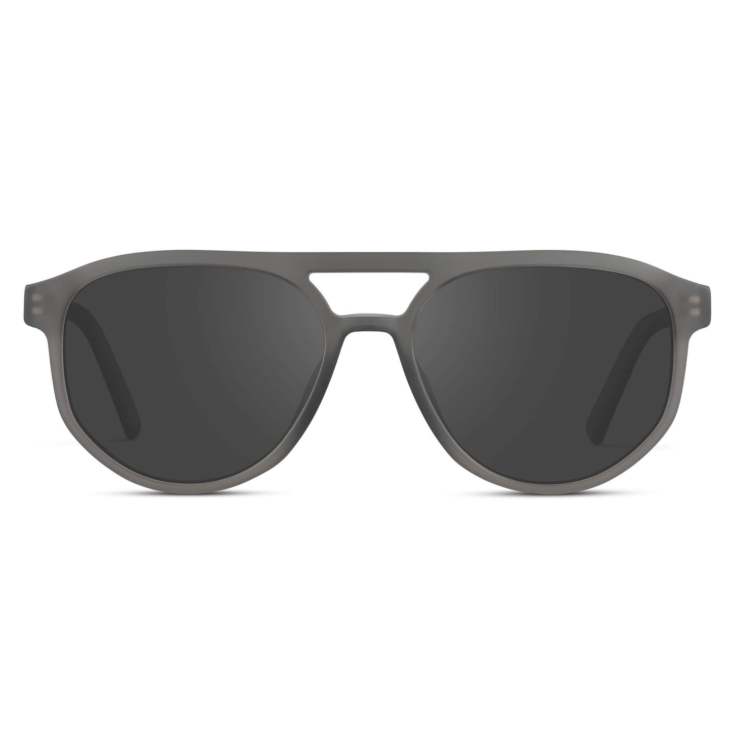 Frosted Graphite / Grey || Modern Aviator Grey Acetate Frame with Grey Prescription Lens