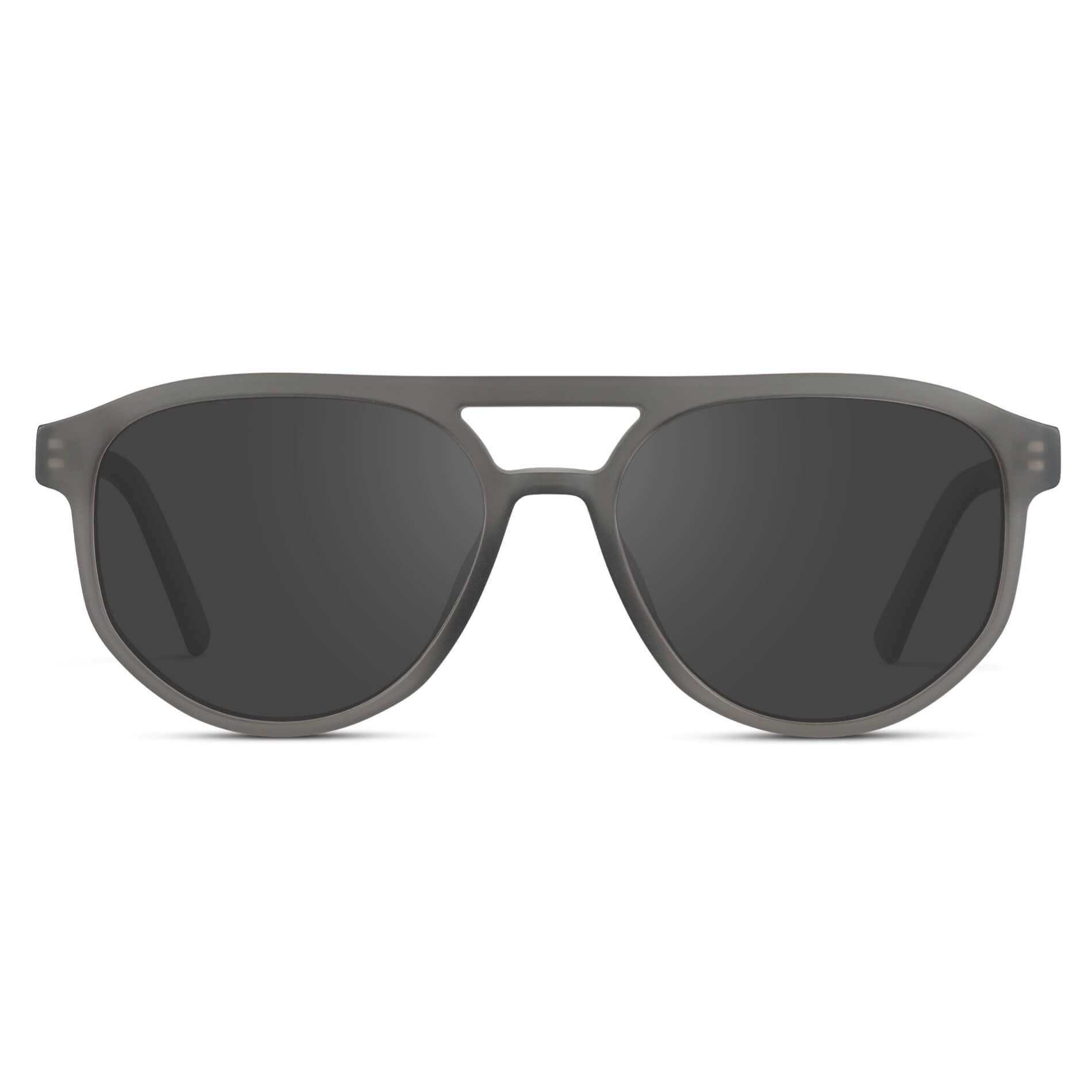 Frosted Graphite / Grey || Modern Aviator Grey Acetate Frame with Grey Prescription Lens
