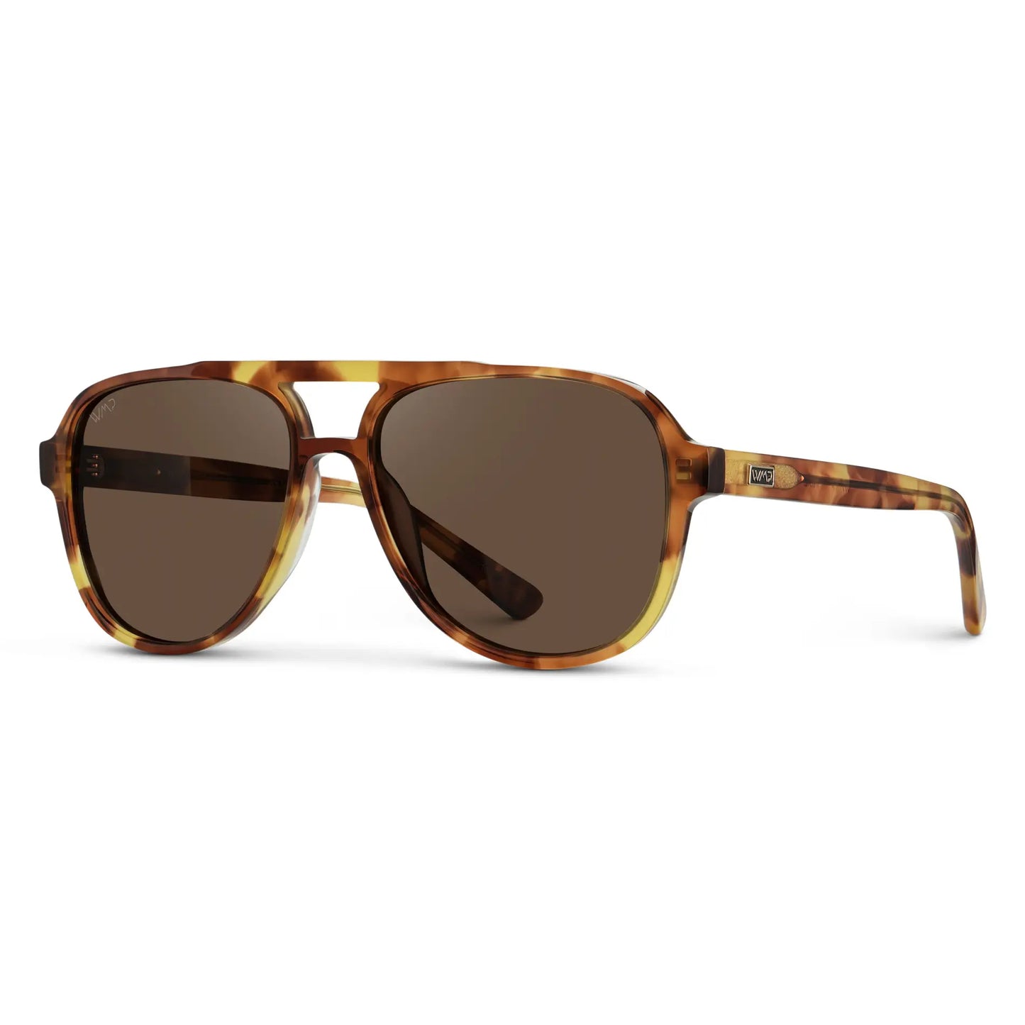 Honeycomb Tortoise / Brown Lens || Women's Honeycomb Tortoise Aviator Frame Sunglasses with Brown Polarized Lenses