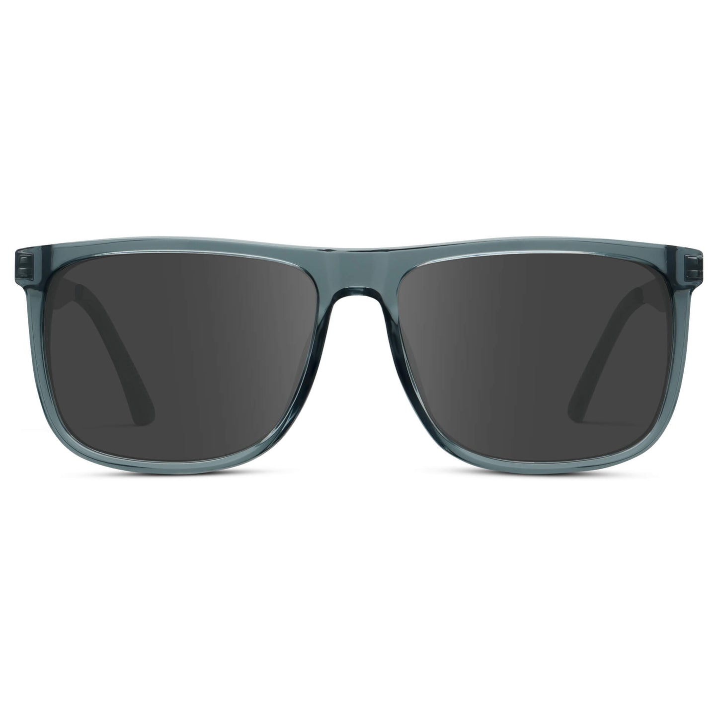 Stone Blue / Grey || Men's Prescription Sunglasses with Stone Blue Acetate and Stainless Steel Frame and Grey Prescription Lens