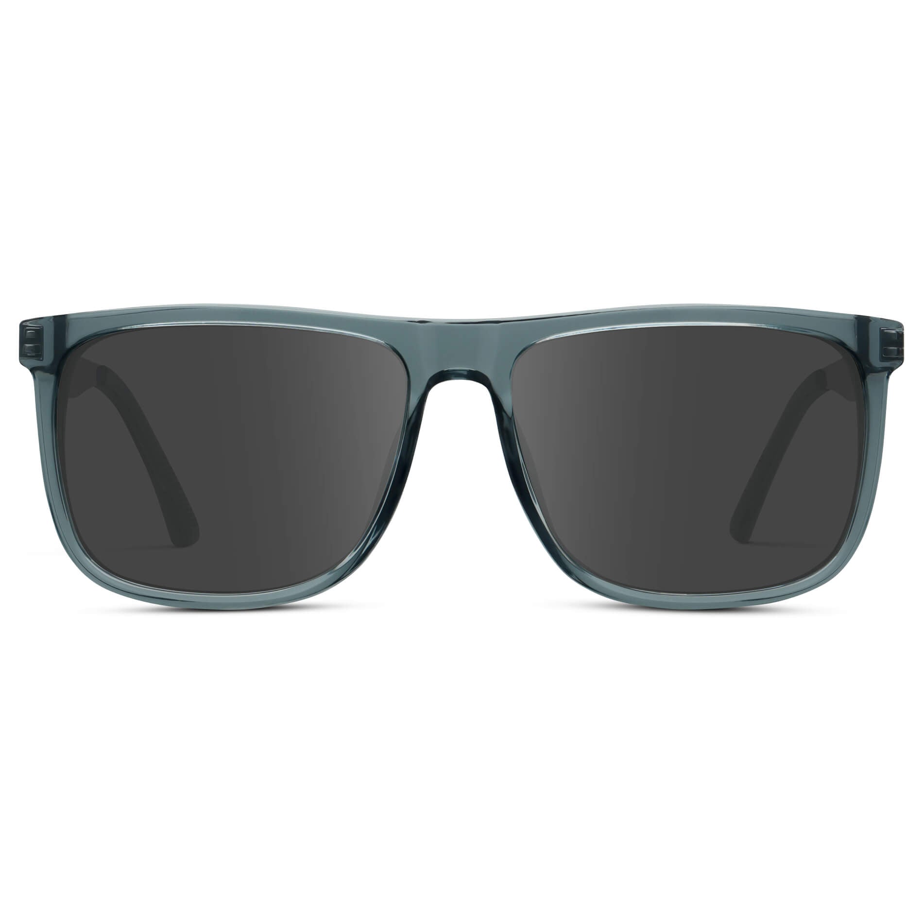 Stone Blue / Grey || Men's Prescription Sunglasses with Stone Blue Acetate and Stainless Steel Frame and Grey Prescription Lens