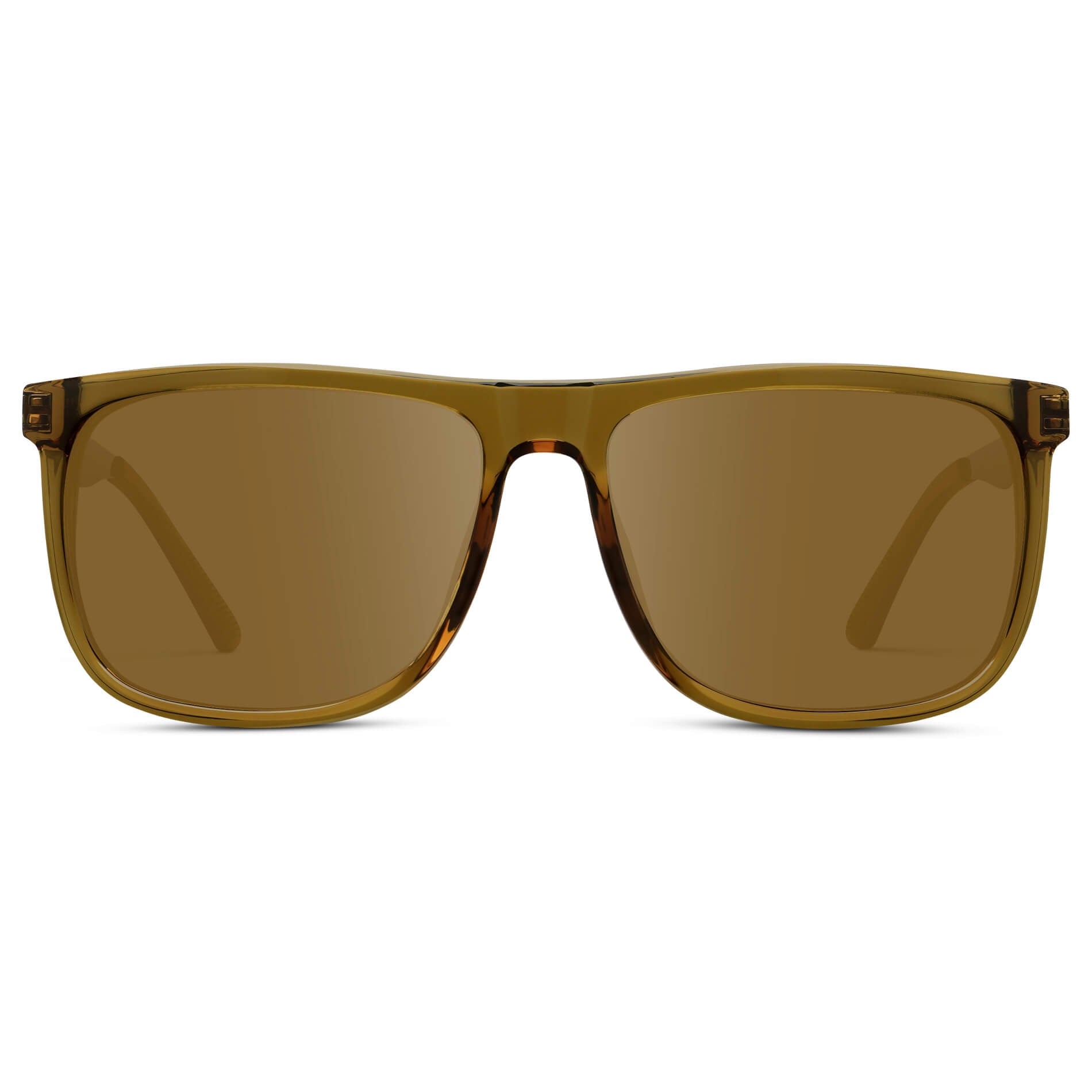 Crystal Verde / Amber || Men's Prescription Sunglasses with Crystal Verde Acetate and Stainless Steel Frame and Amber Prescription Lens