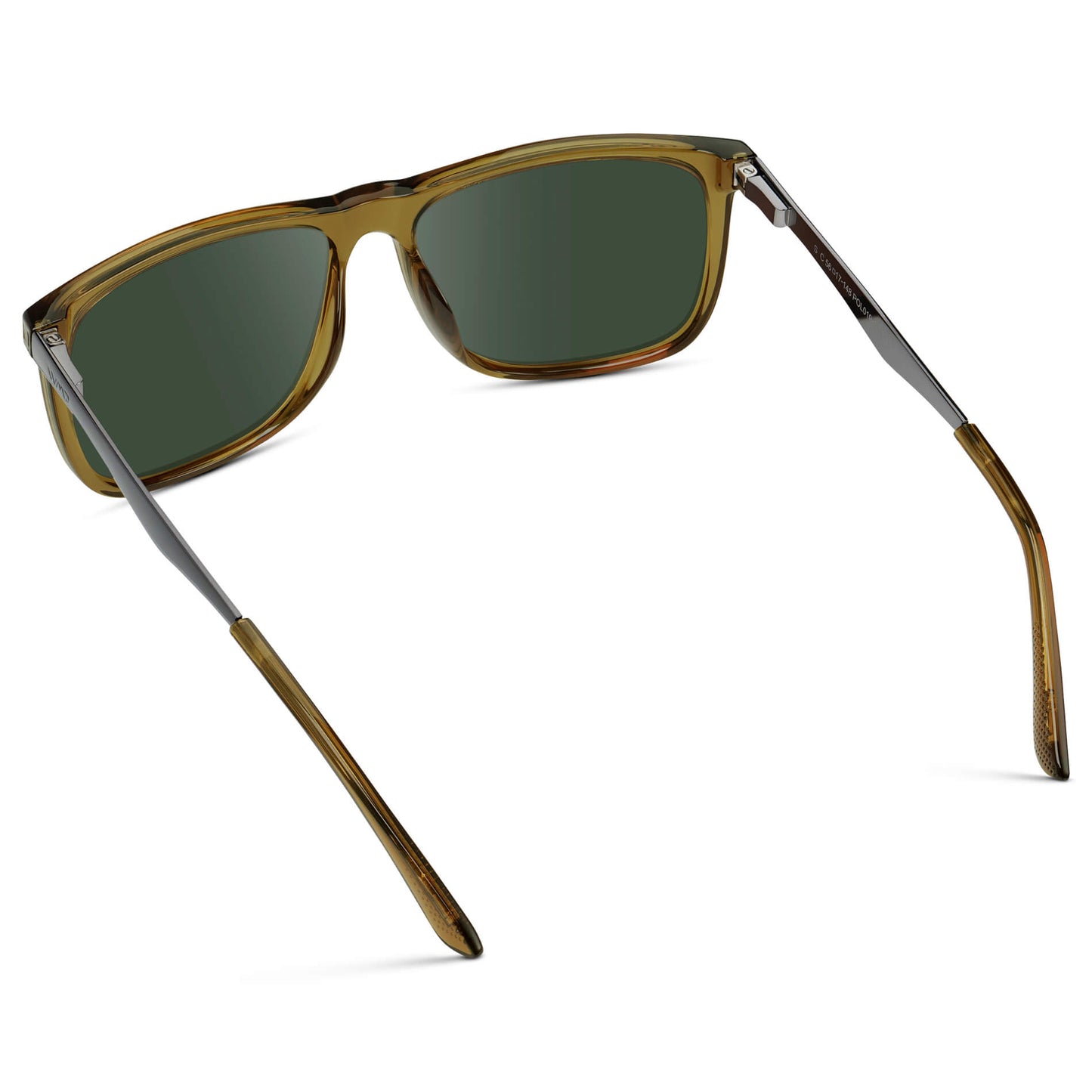 Crystal Verde / G15 || Men's Prescription Sunglasses with Crystal Verde Acetate and Stainless Steel Frame and Green Prescription Lens