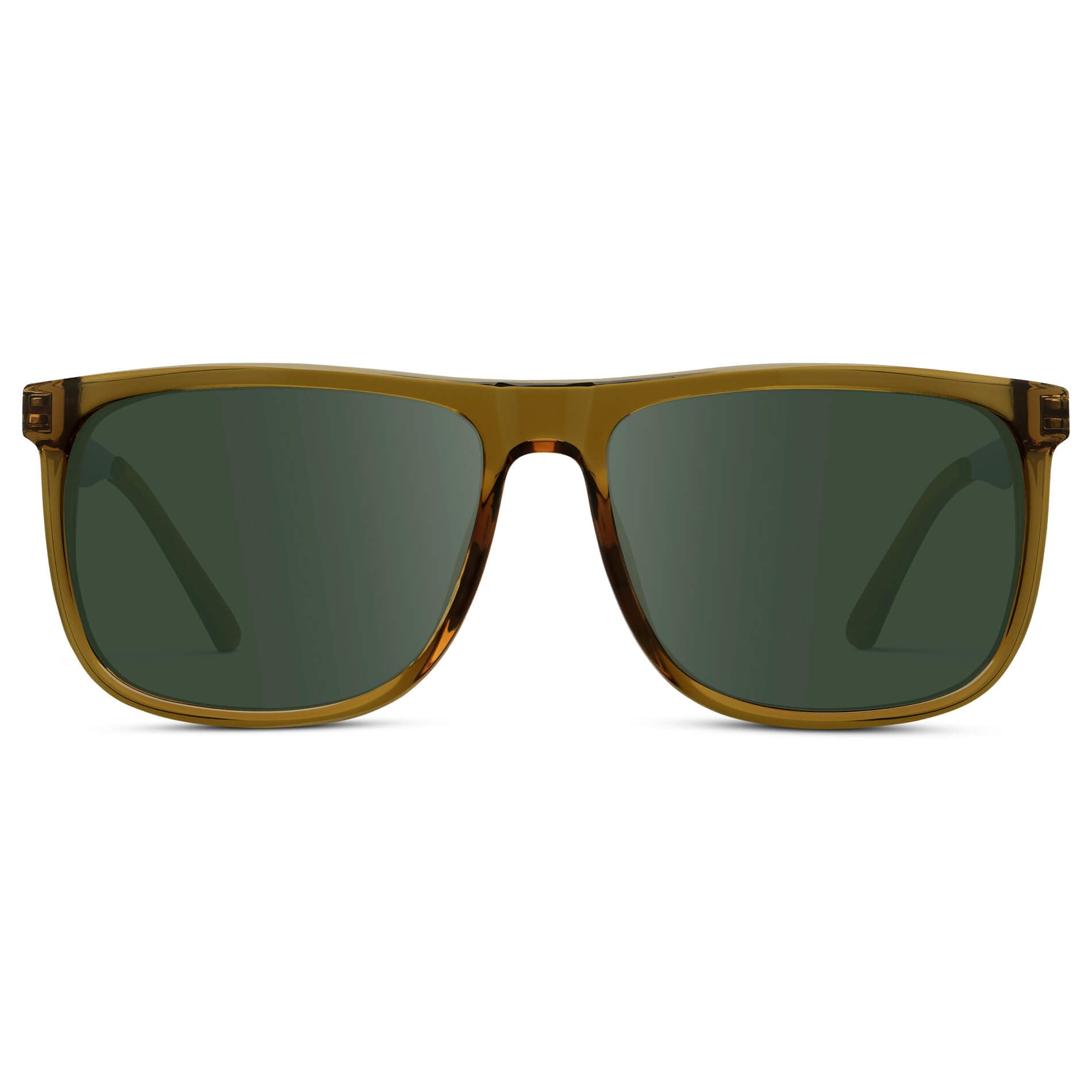 Crystal Verde / G15 || Men's Prescription Sunglasses with Crystal Verde Acetate and Stainless Steel Frame and Green Prescription Lens