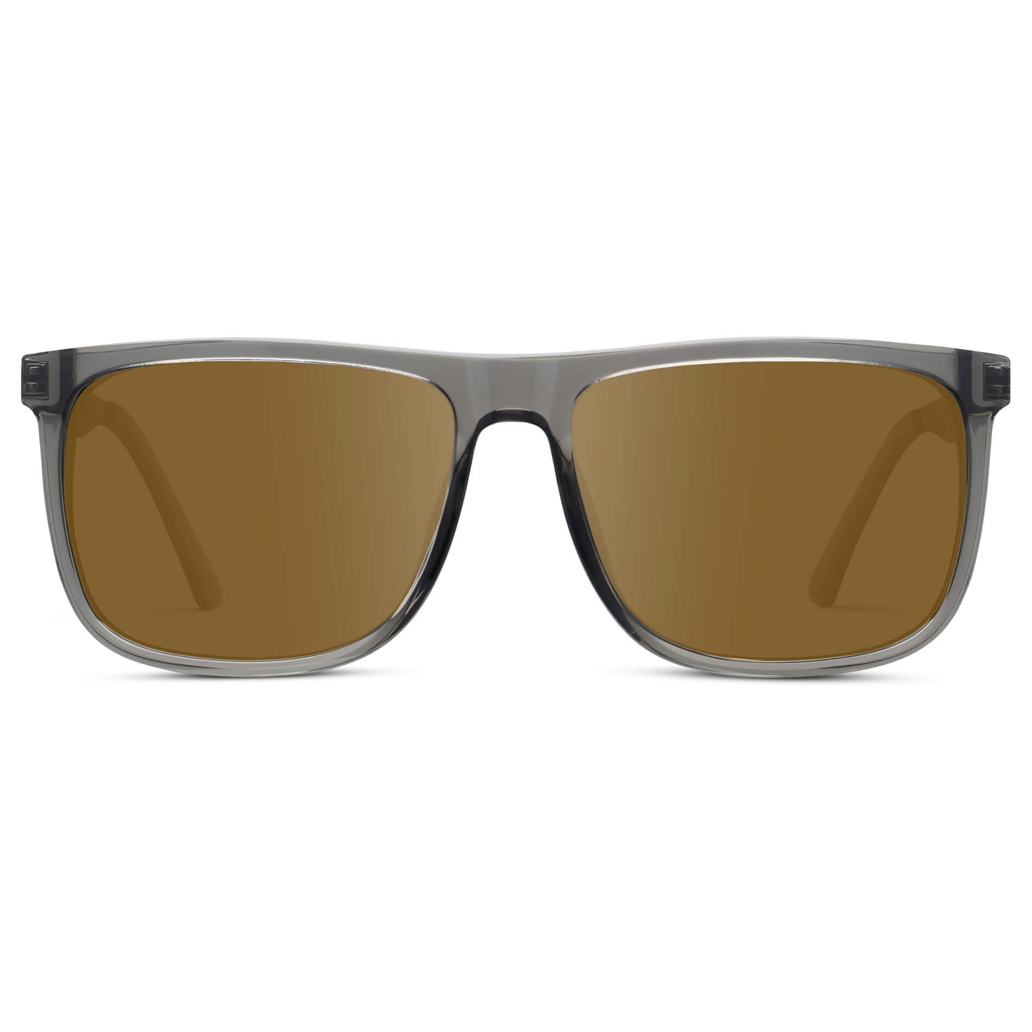 Steel Grey / Amber || Men's Prescription Sunglasses with Steel Grey Acetate and Stainless Steel Frame and Amber Prescription Lens