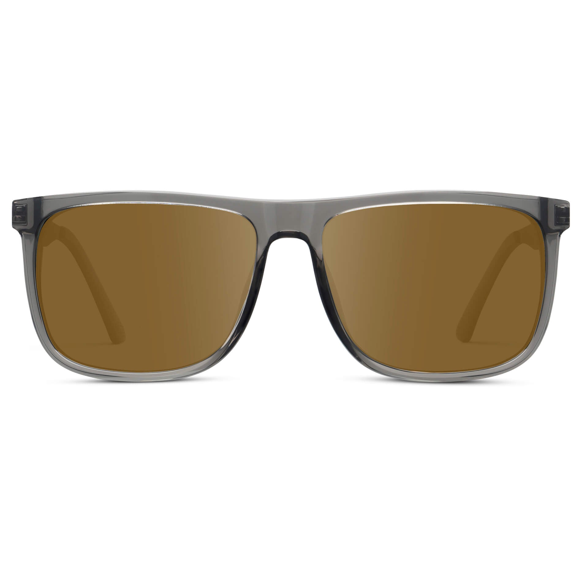 Steel Grey / Amber || Men's Prescription Sunglasses with Steel Grey Acetate and Stainless Steel Frame and Amber Prescription Lens