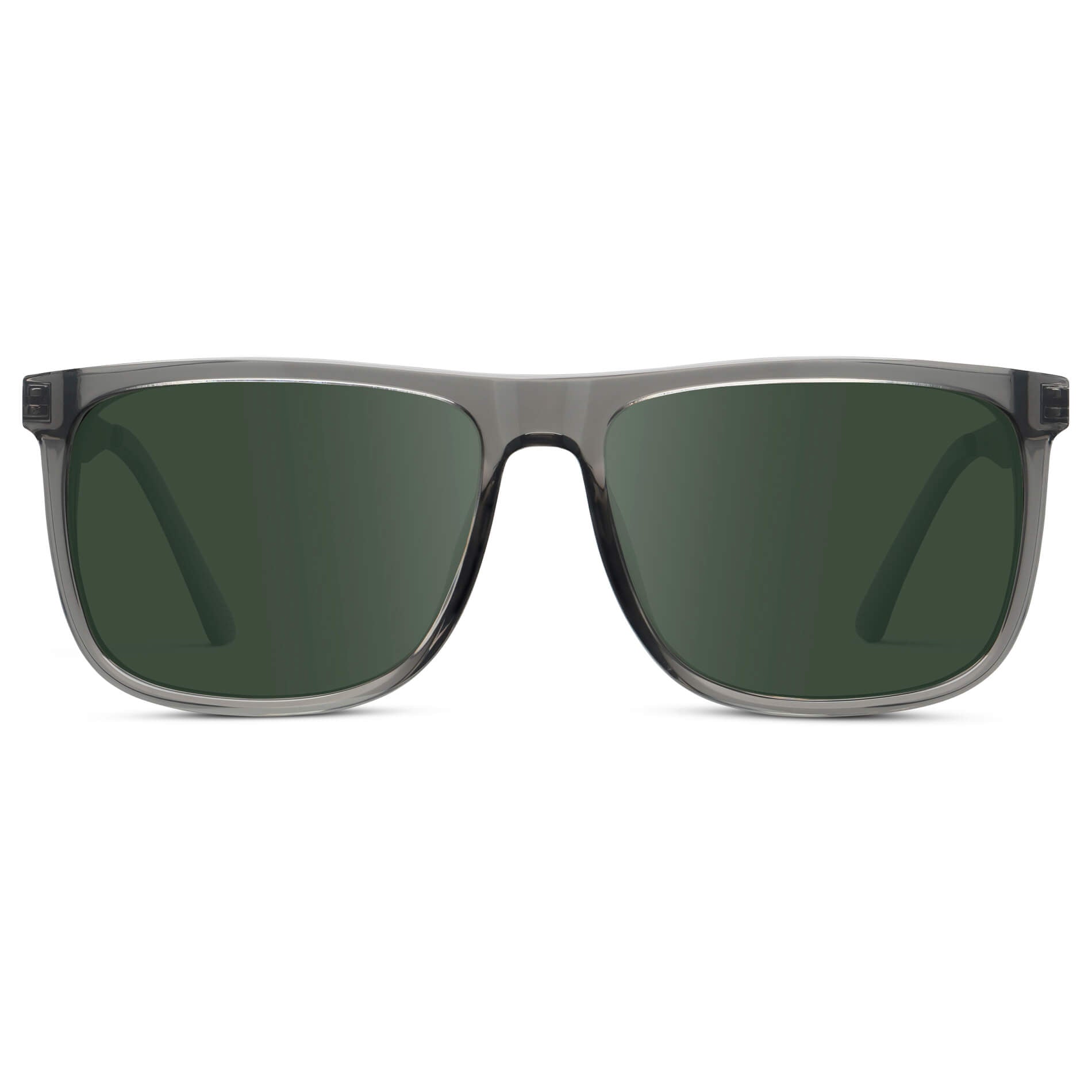 Steel Grey / G15 || Men's Prescription Sunglasses with Steel Grey Acetate and Stainless Steel Frame and Green Prescription Lens