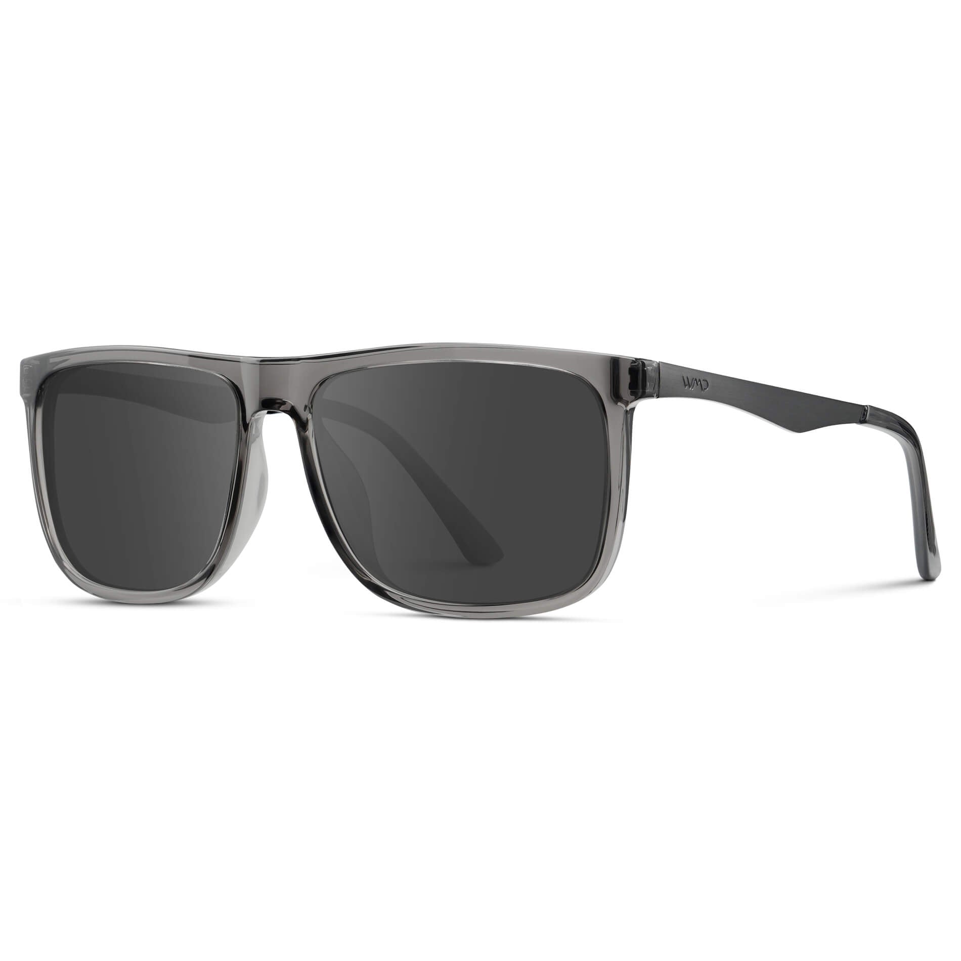 Steel Grey / Grey || Men's Prescription Sunglasses with Steel Grey Acetate and Stainless Steel Frame and Grey Prescription Lens
