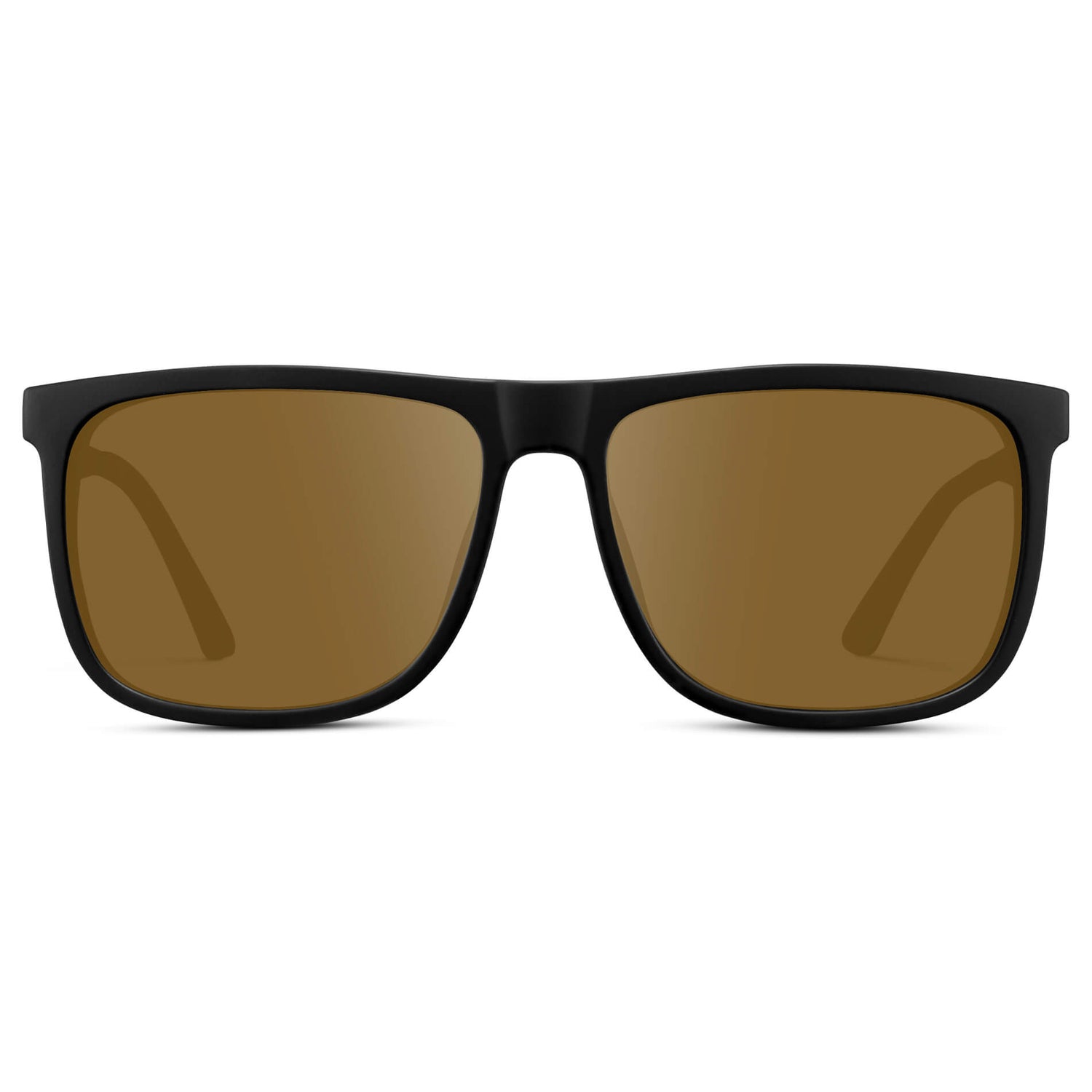 Jade Black / Amber || Men's Prescription Sunglasses with Jade Black Polycarbonate and Stainless Steel Frame and Amber Prescription Lens