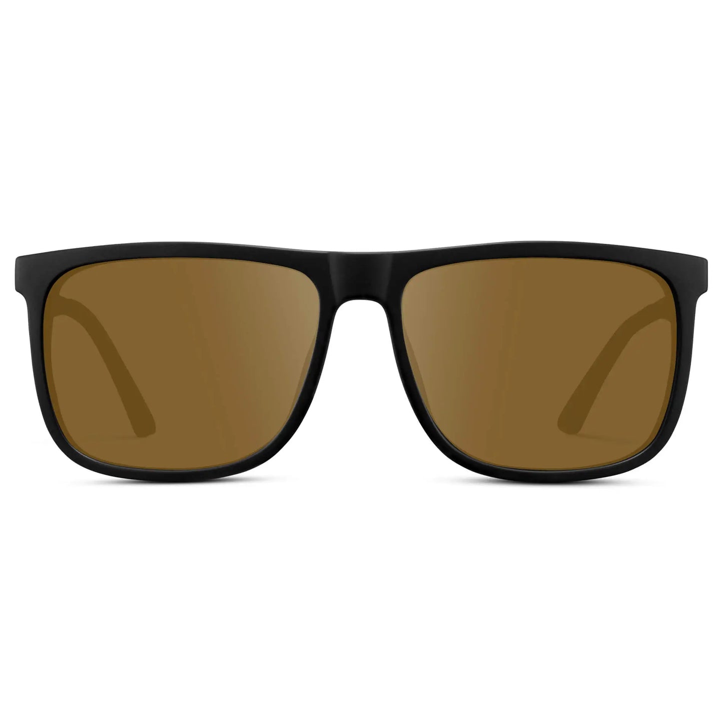 Jade Black / Amber || Men's Prescription Sunglasses with Jade Black Polycarbonate and Stainless Steel Frame and Amber Prescription Lens on a white background