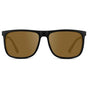 Jade Black / Amber || Men's Prescription Sunglasses with Jade Black Polycarbonate and Stainless Steel Frame and Amber Prescription Lens on a white background