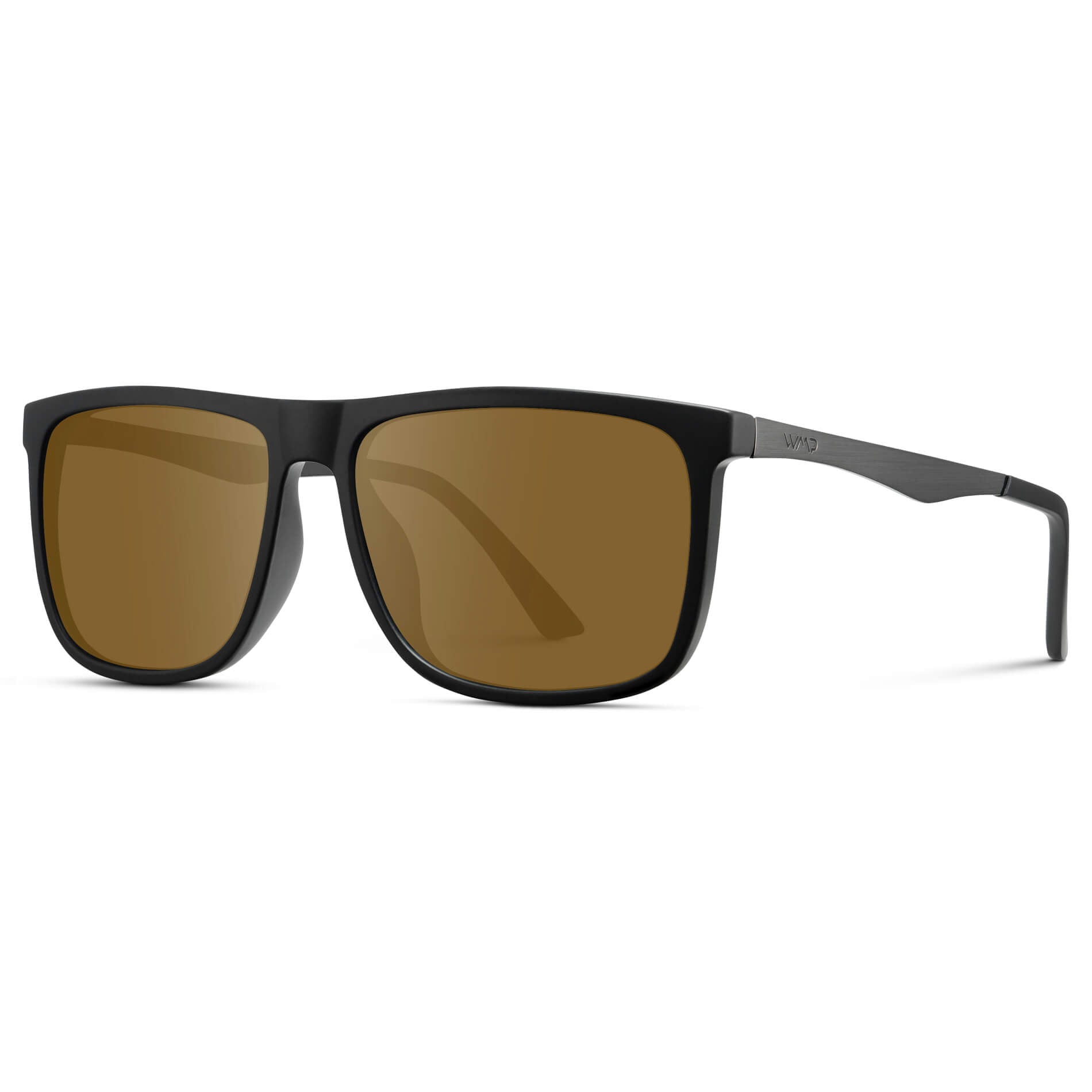 Jade Black / Amber || Men's Prescription Sunglasses with Jade Black Polycarbonate and Stainless Steel Frame and Amber Prescription Lens