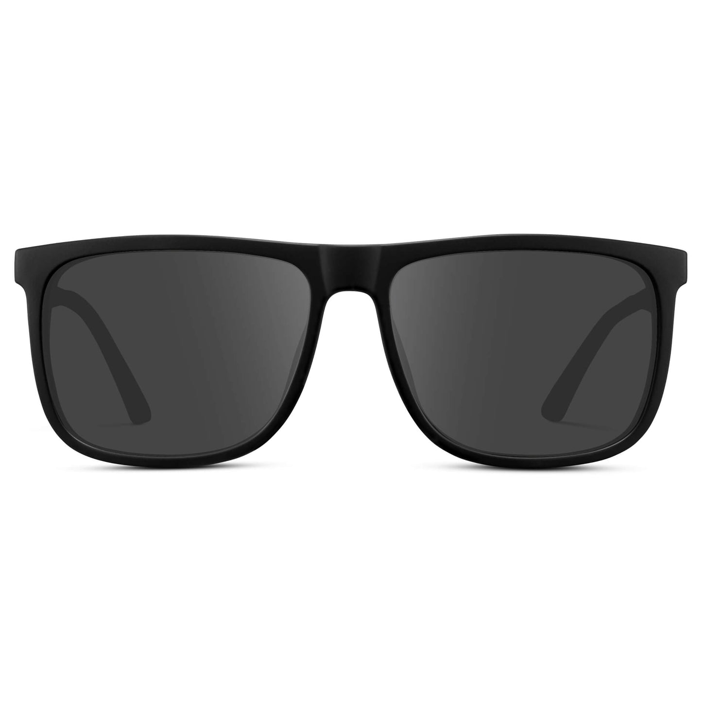 Jade Black / Grey || Men's Prescription Sunglasses with Jade Black Polycarbonate and Stainless Steel Frame and Grey Prescription Lens