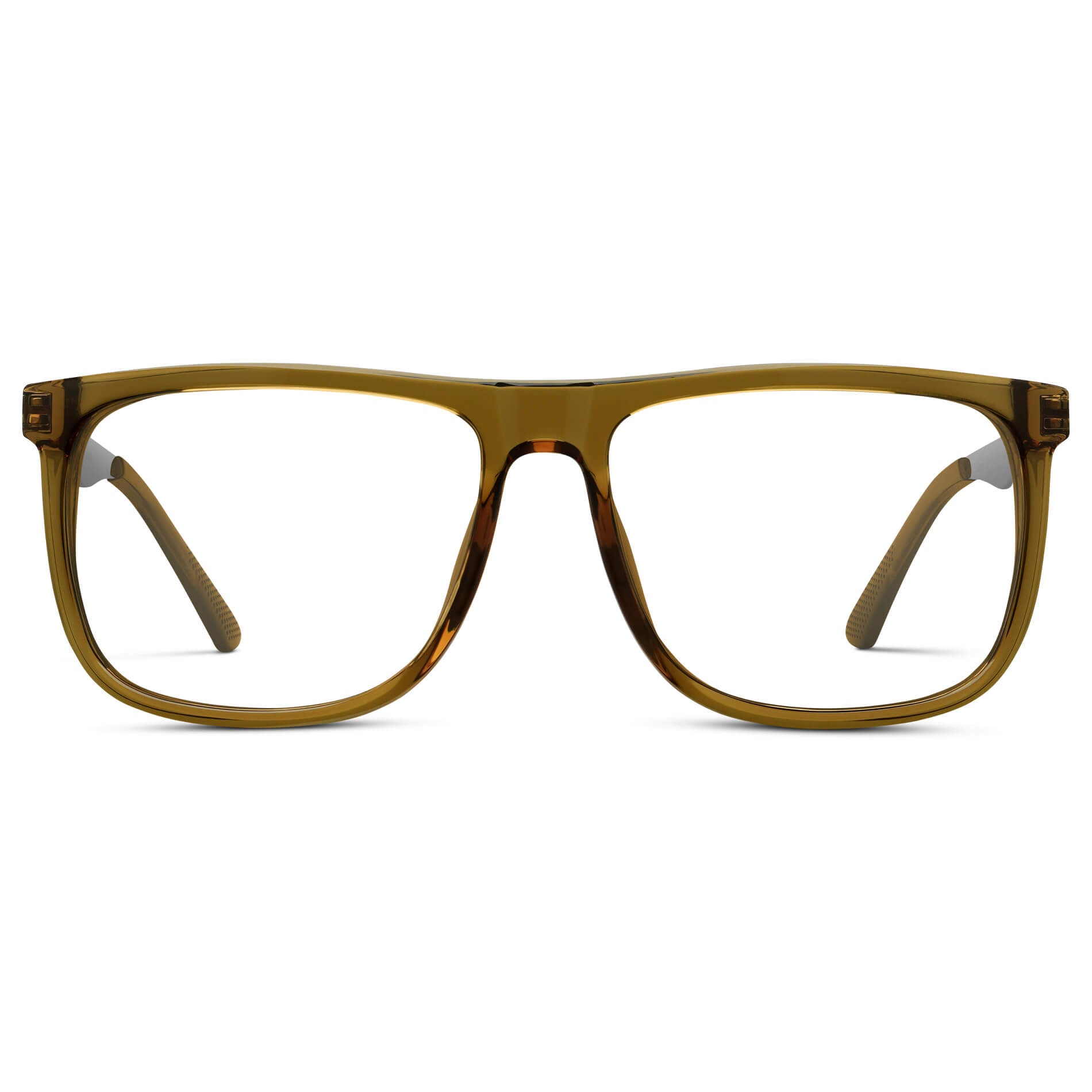 Crystal Verde || Men's Crystal Verde Frame Square Eyeglasses with Clear Prescription Lens