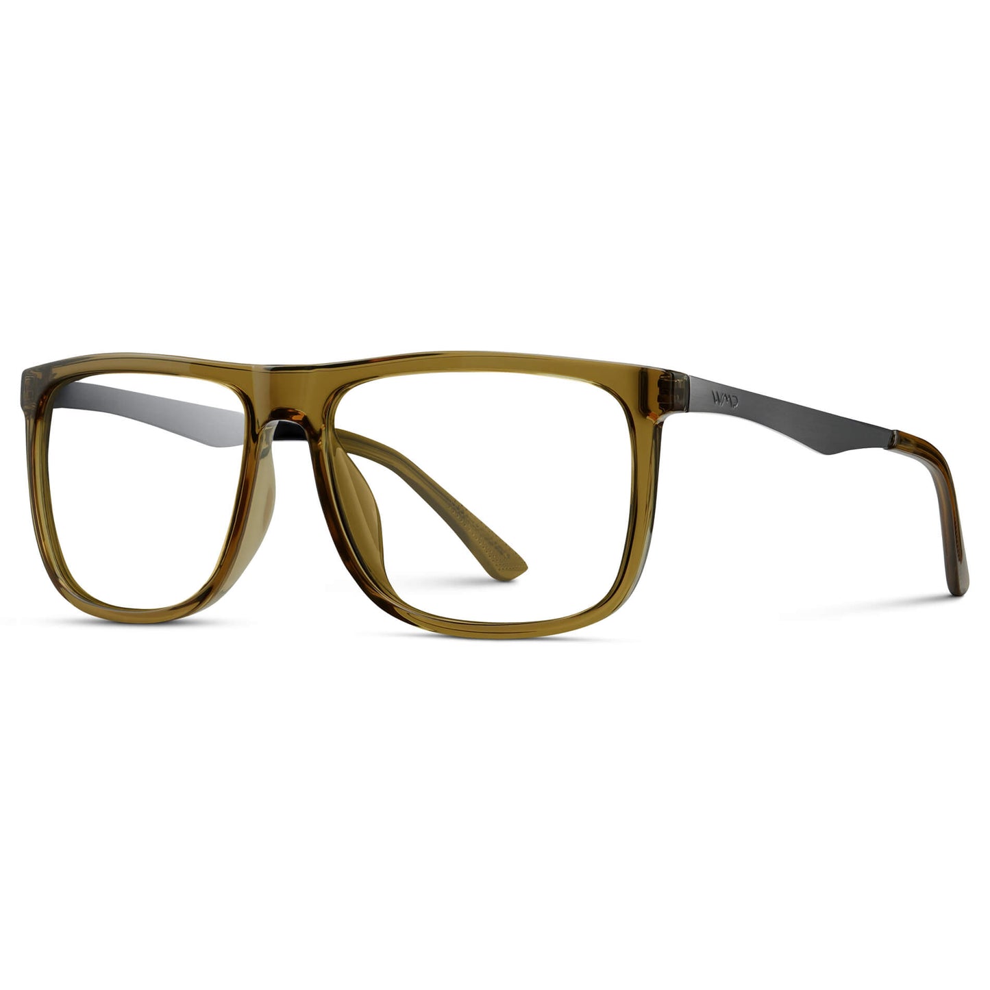Crystal Verde || Men's Crystal Verde Frame Square Eyeglasses with Clear Prescription Lens