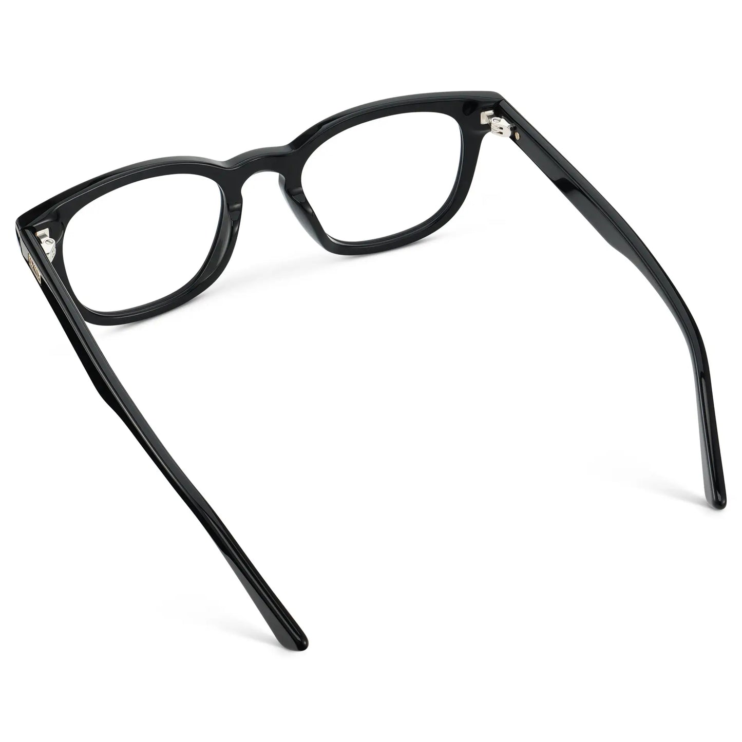 Black || Men's Square Blue Light blocking glasses with Black Acetate frame 