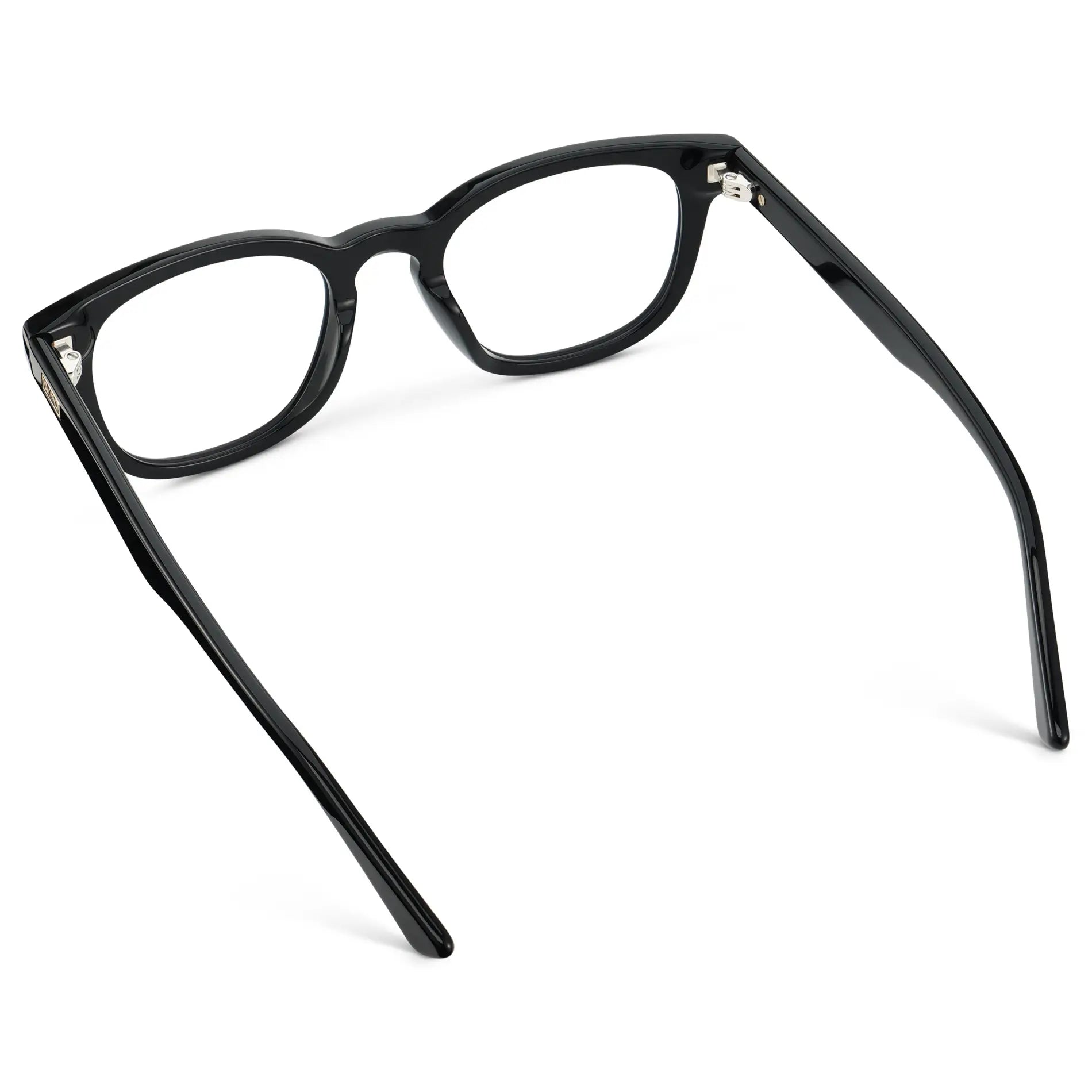 Black || Men's Square Blue Light blocking glasses with Black Acetate frame 