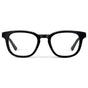 Black || Men's Square Prescription Eyeglasses with Black Acetate Frame and Clear Lens