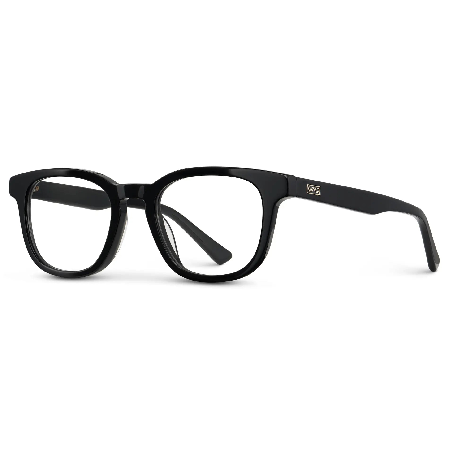 Black || Men's Square Blue Light blocking glasses with Black Acetate frame 