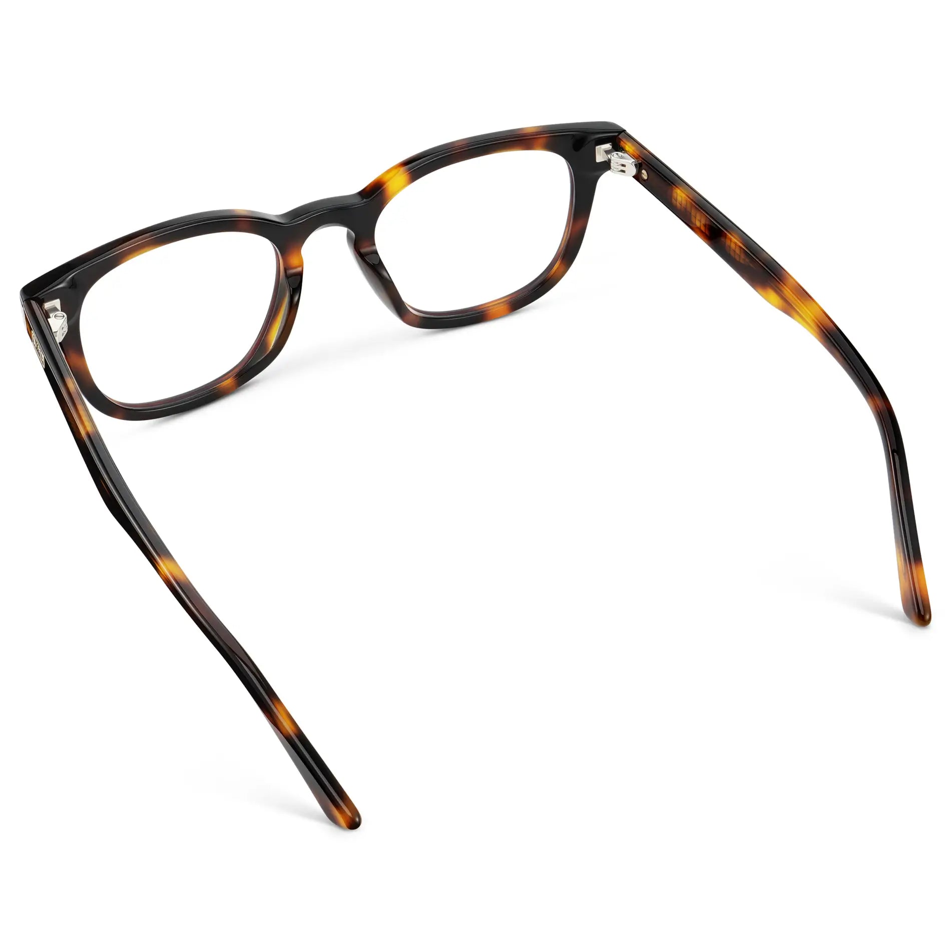 Brown Tortoise || Men's Square Blue Light blocking glasses with Brown Tortoise Acetate frame 