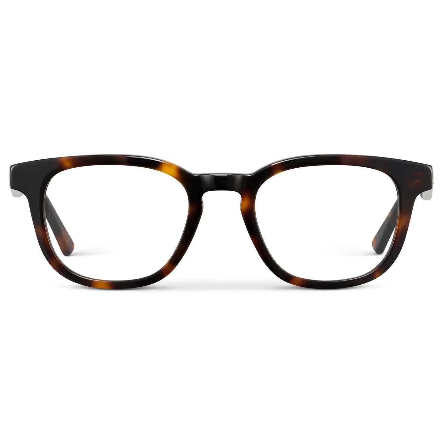 Brown Tortoise || Men's Square Blue Light blocking glasses with Brown Tortoise Acetate frame 