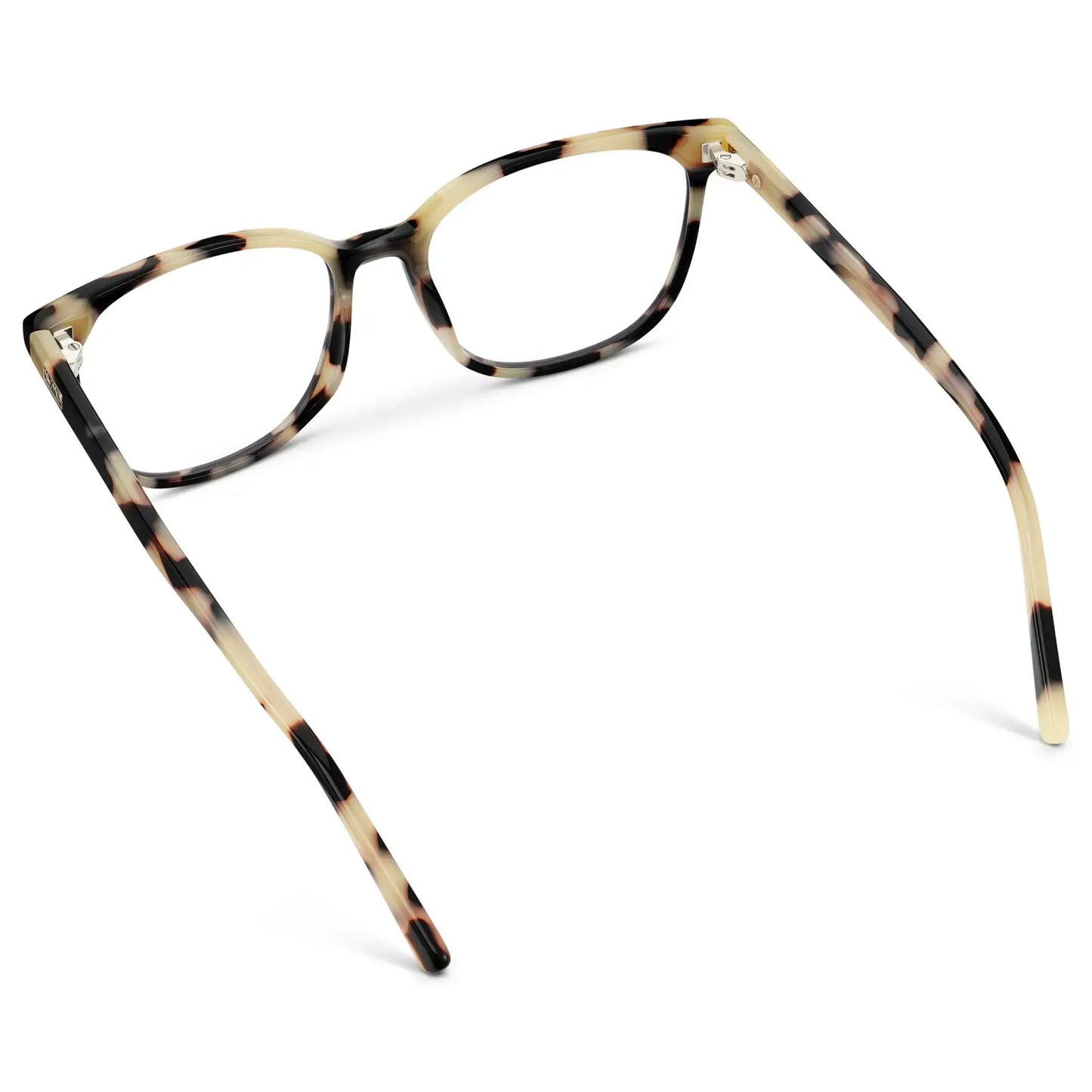 Beige Tortoise || Women's Rectangular Prescription Glasses with a Beige Tortoise Acetate Frame and Clear Lens